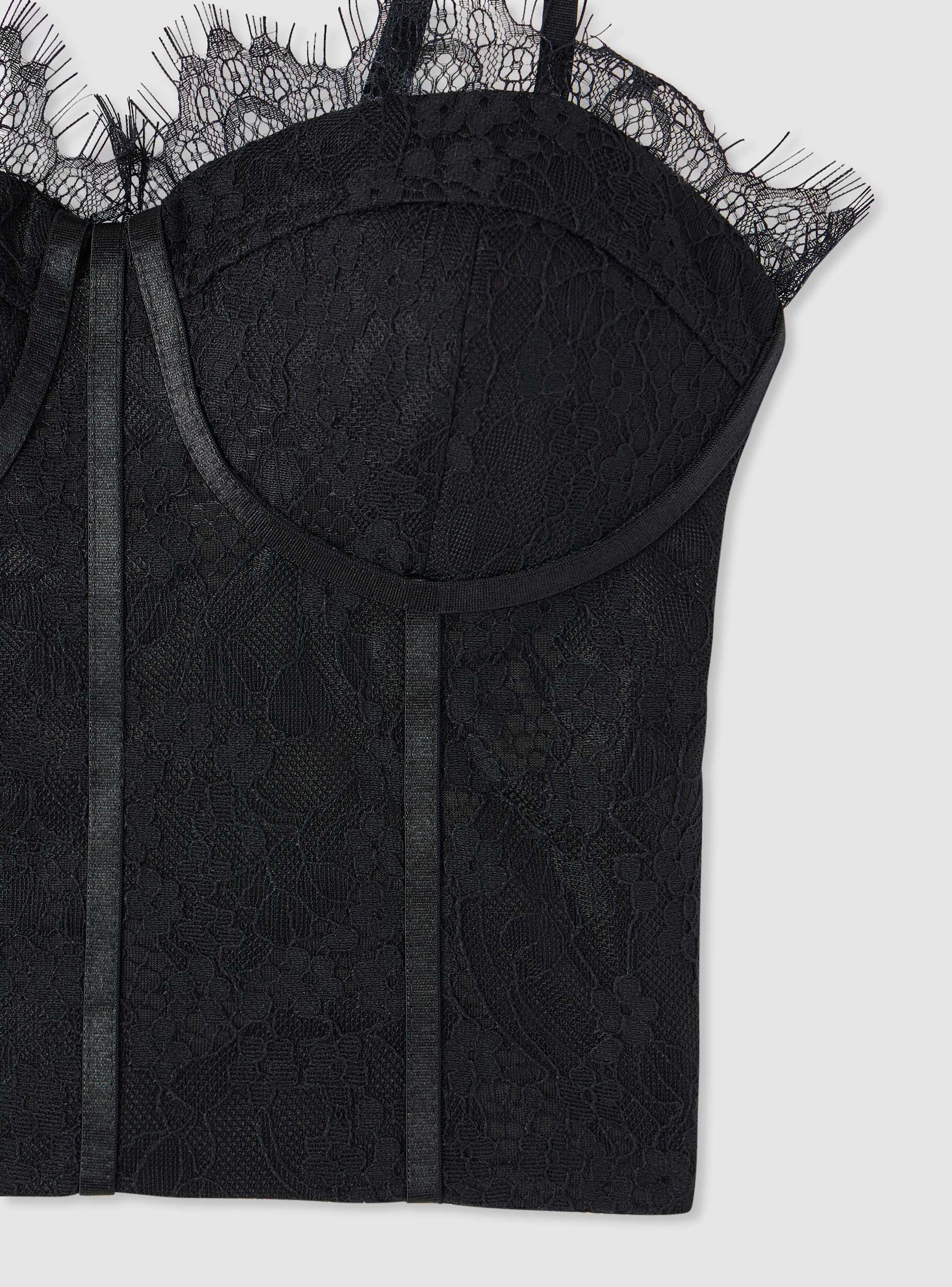 Corsetto lingerie in pizzo con coppe - Image 7
