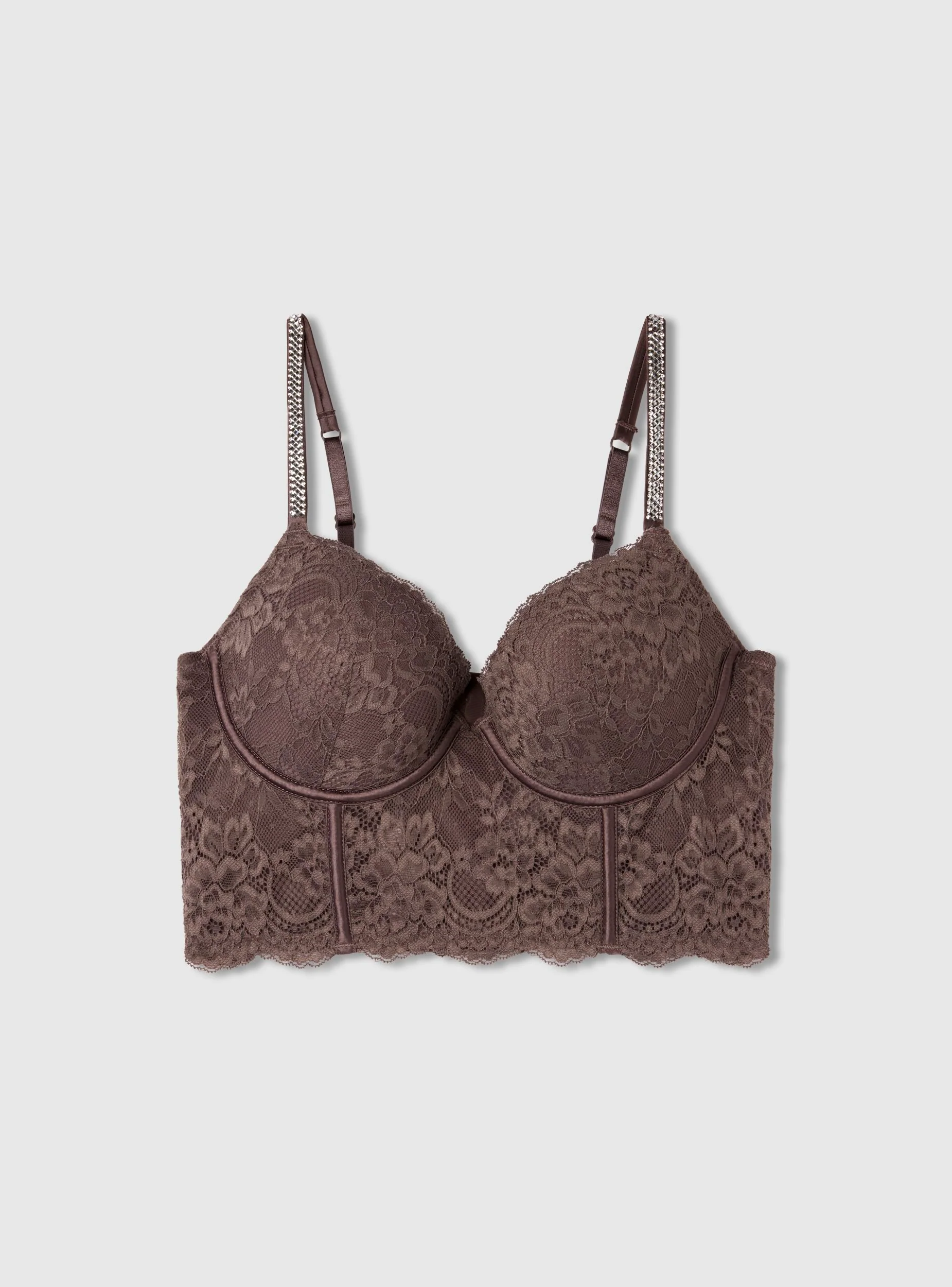 Corsetto pizzo con spalline strass - Image 5
