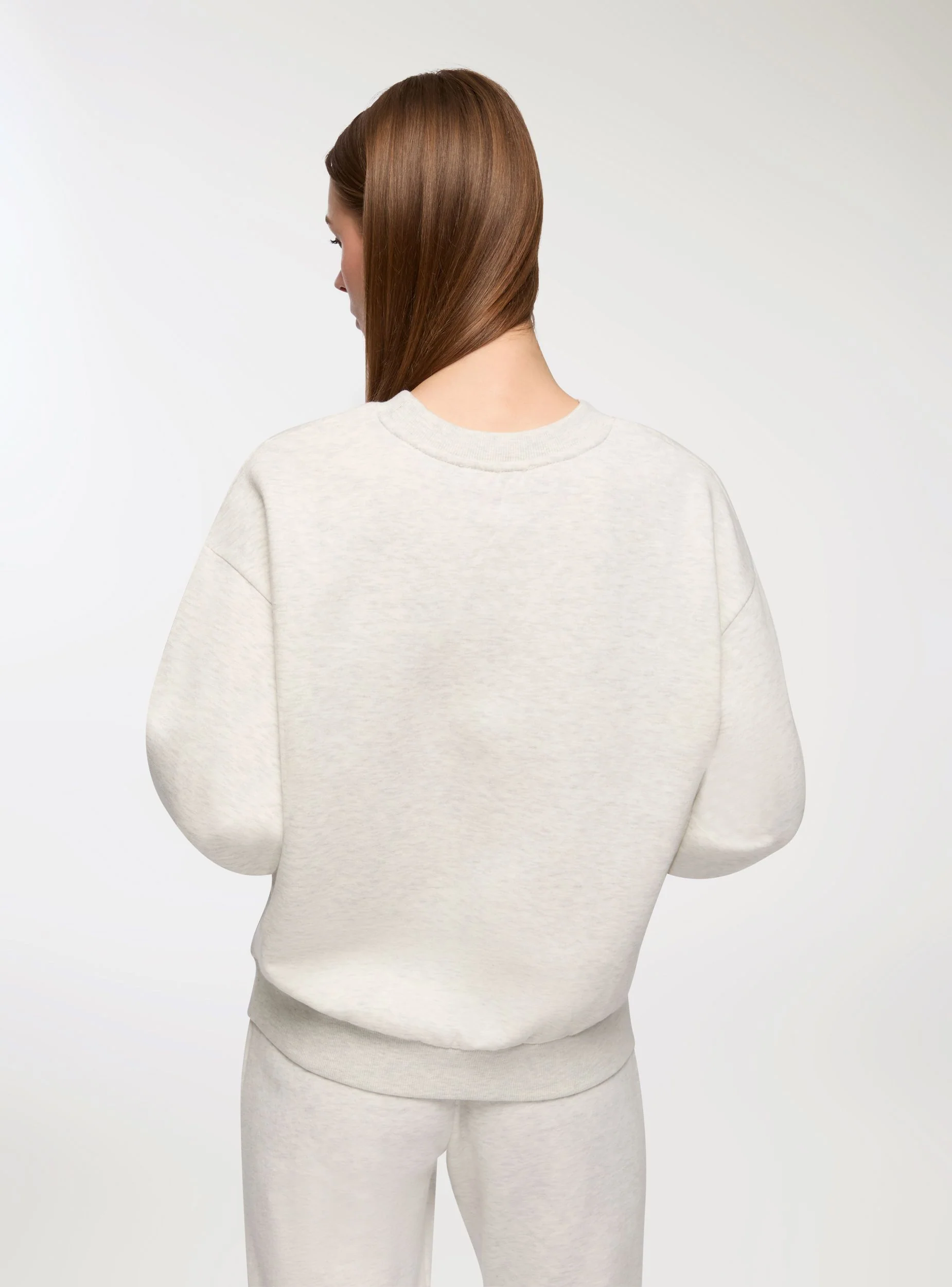 Felpa basic girocollo e senza zip