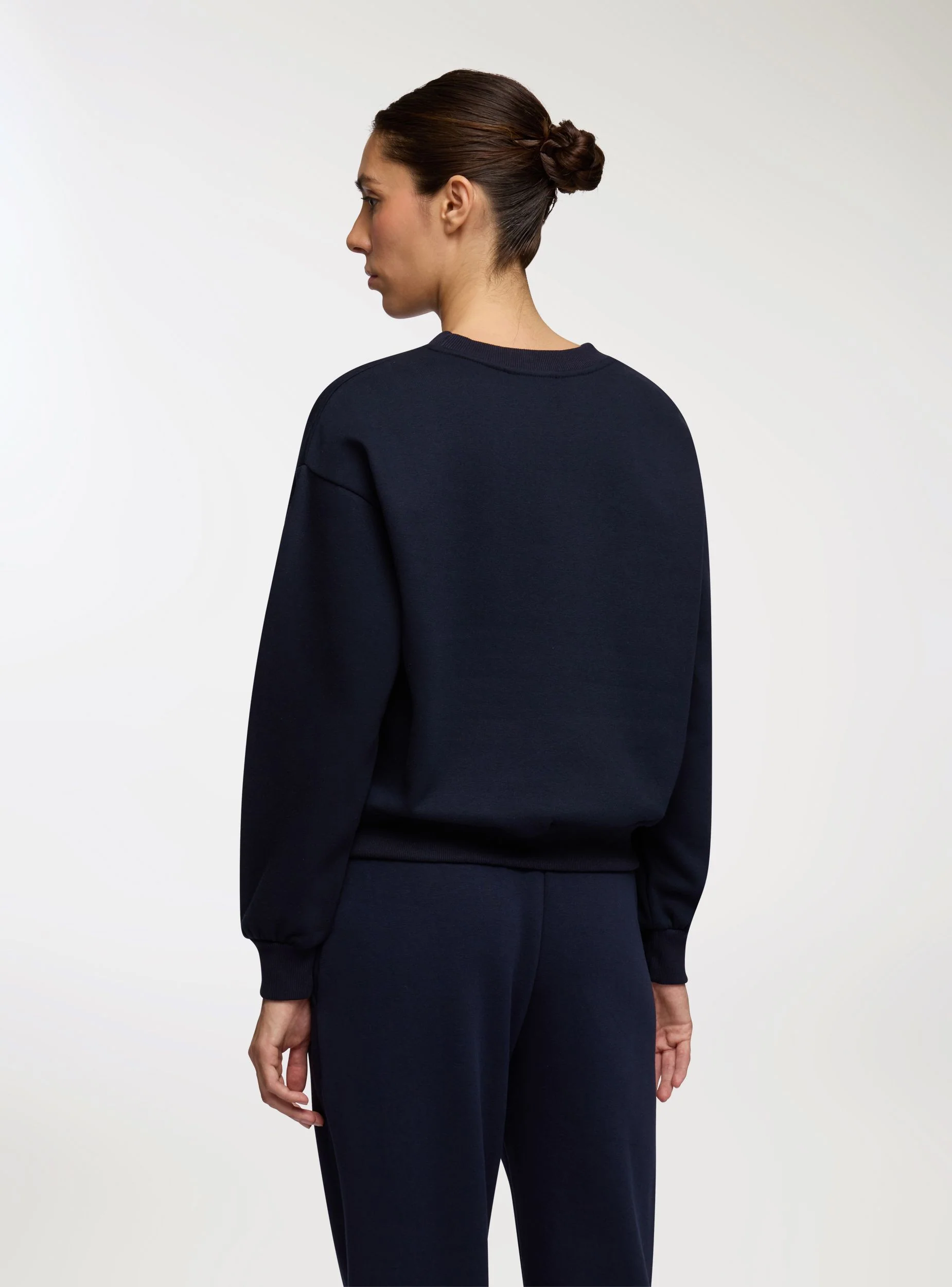 Felpa basic girocollo e senza zip