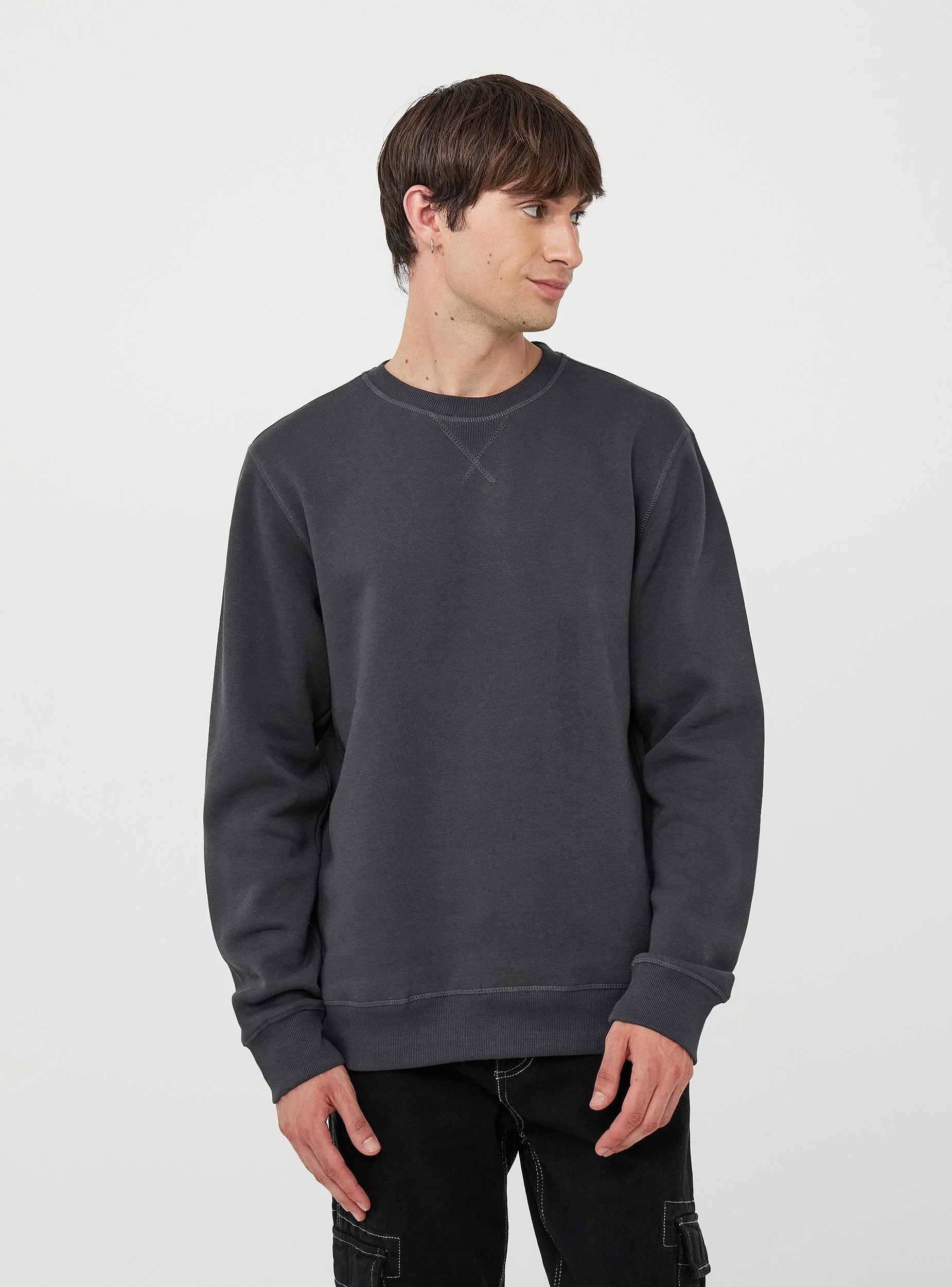 Felpa basic girocollo