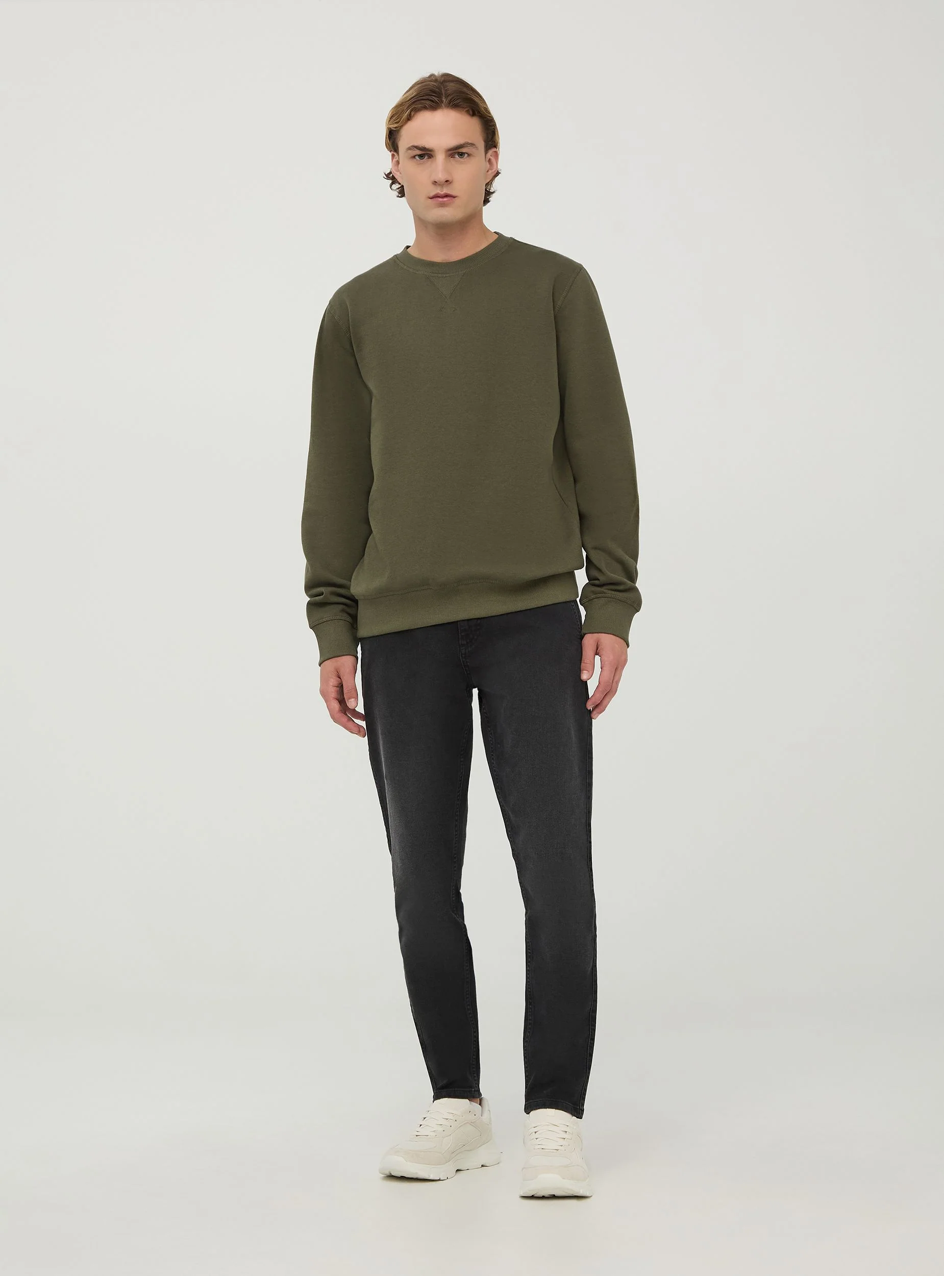 Felpa basic girocollo