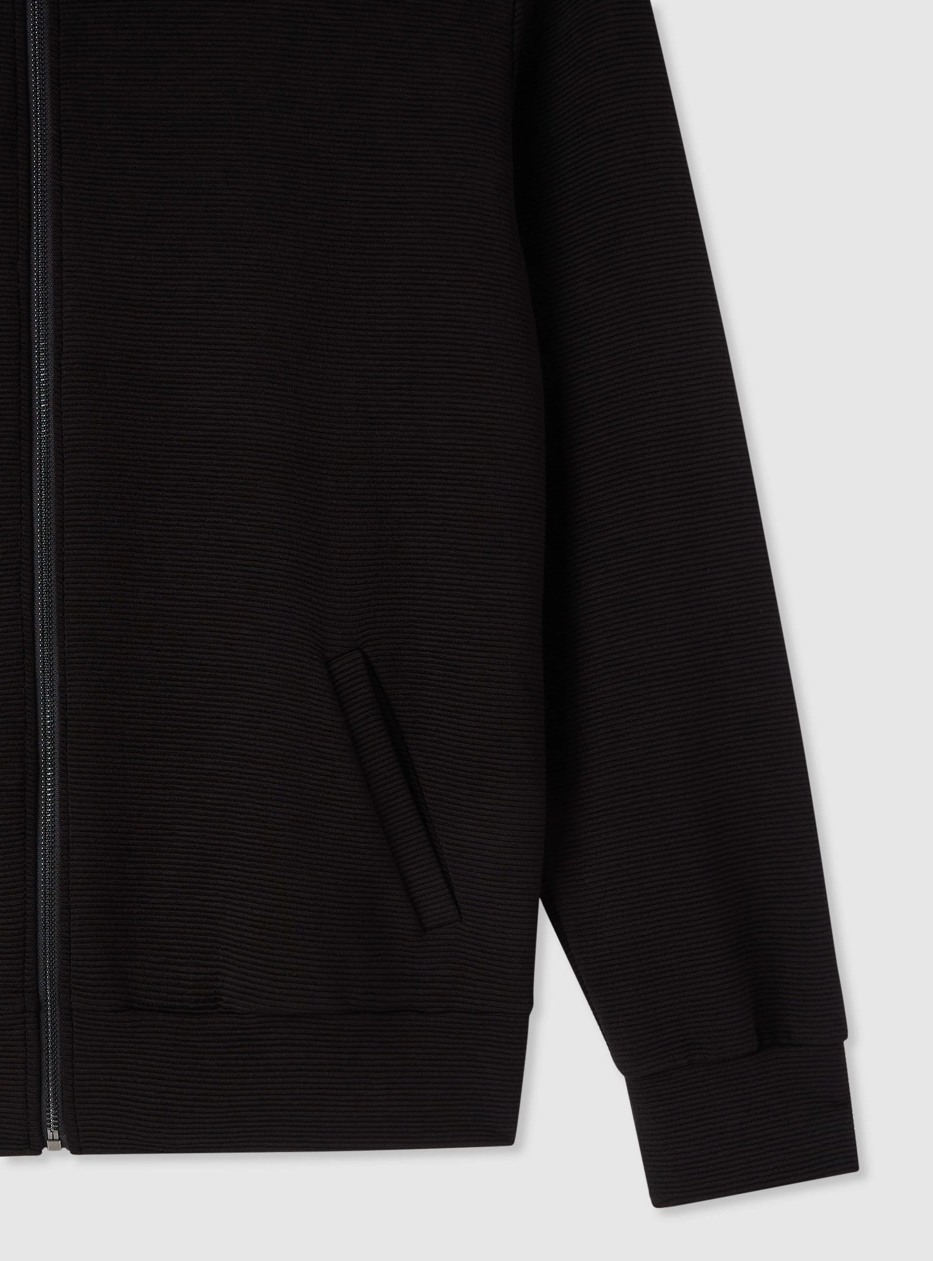 Felpa bomber con zip a tinta unita - Image 5