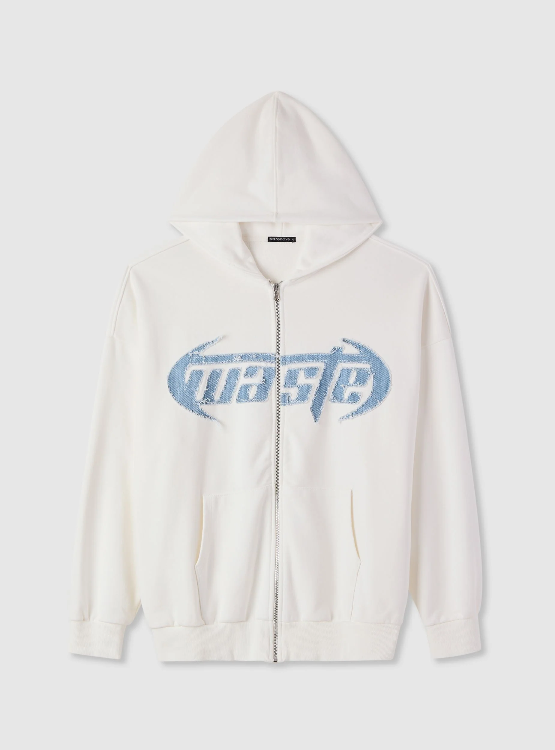 Felpa boxy con cappuccio con patch - Image 7