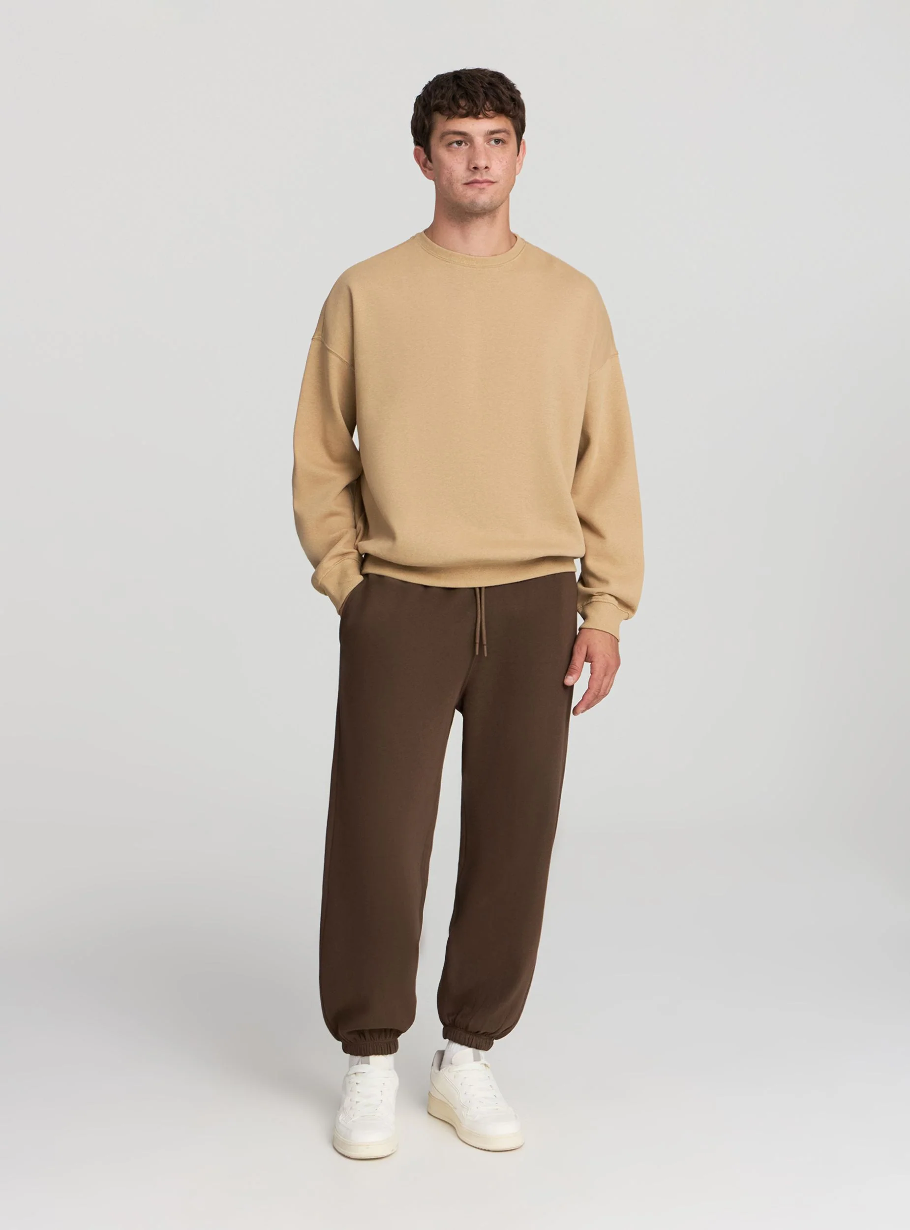 Felpa boxy fit girocollo