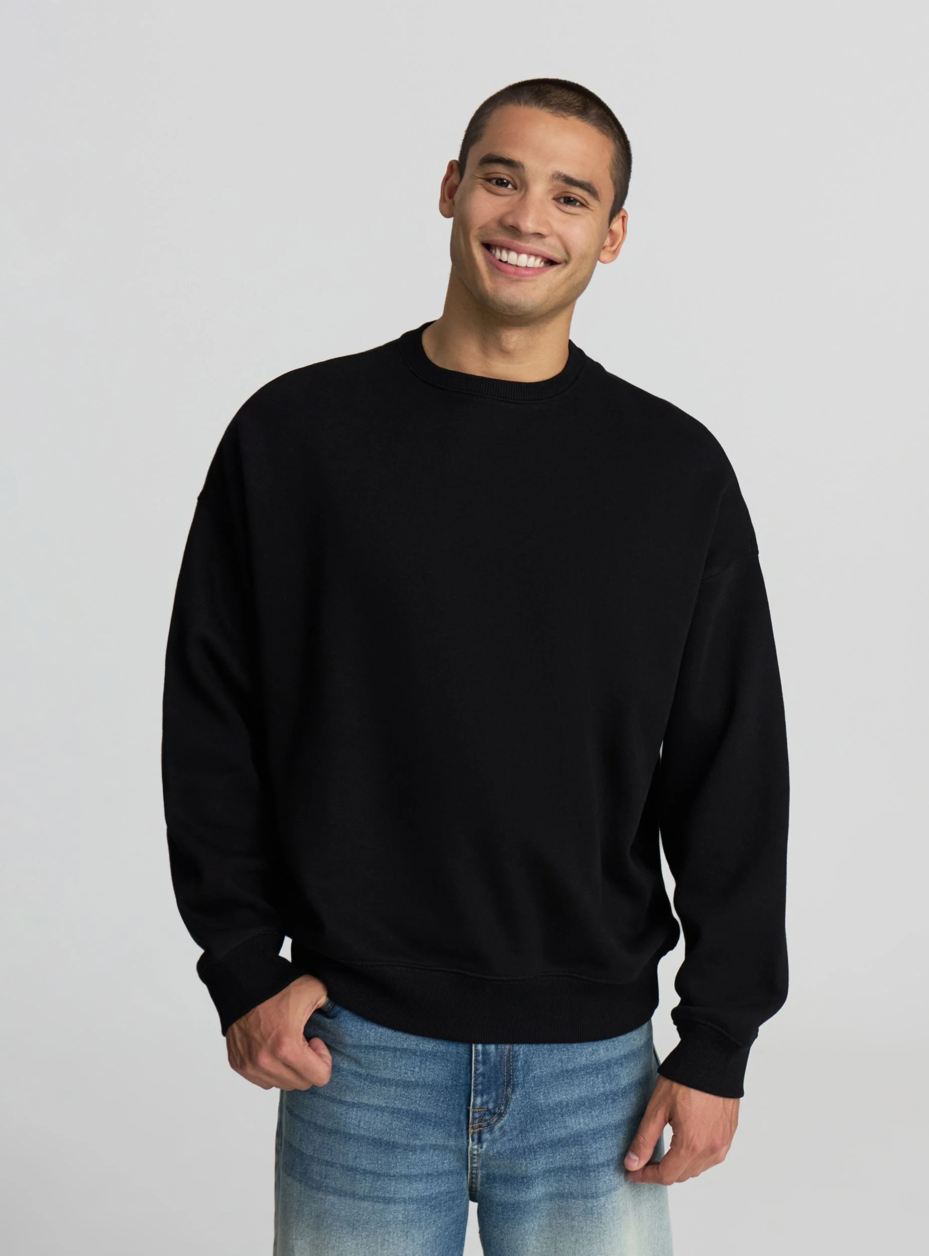 Felpa boxy fit girocollo - Image 4