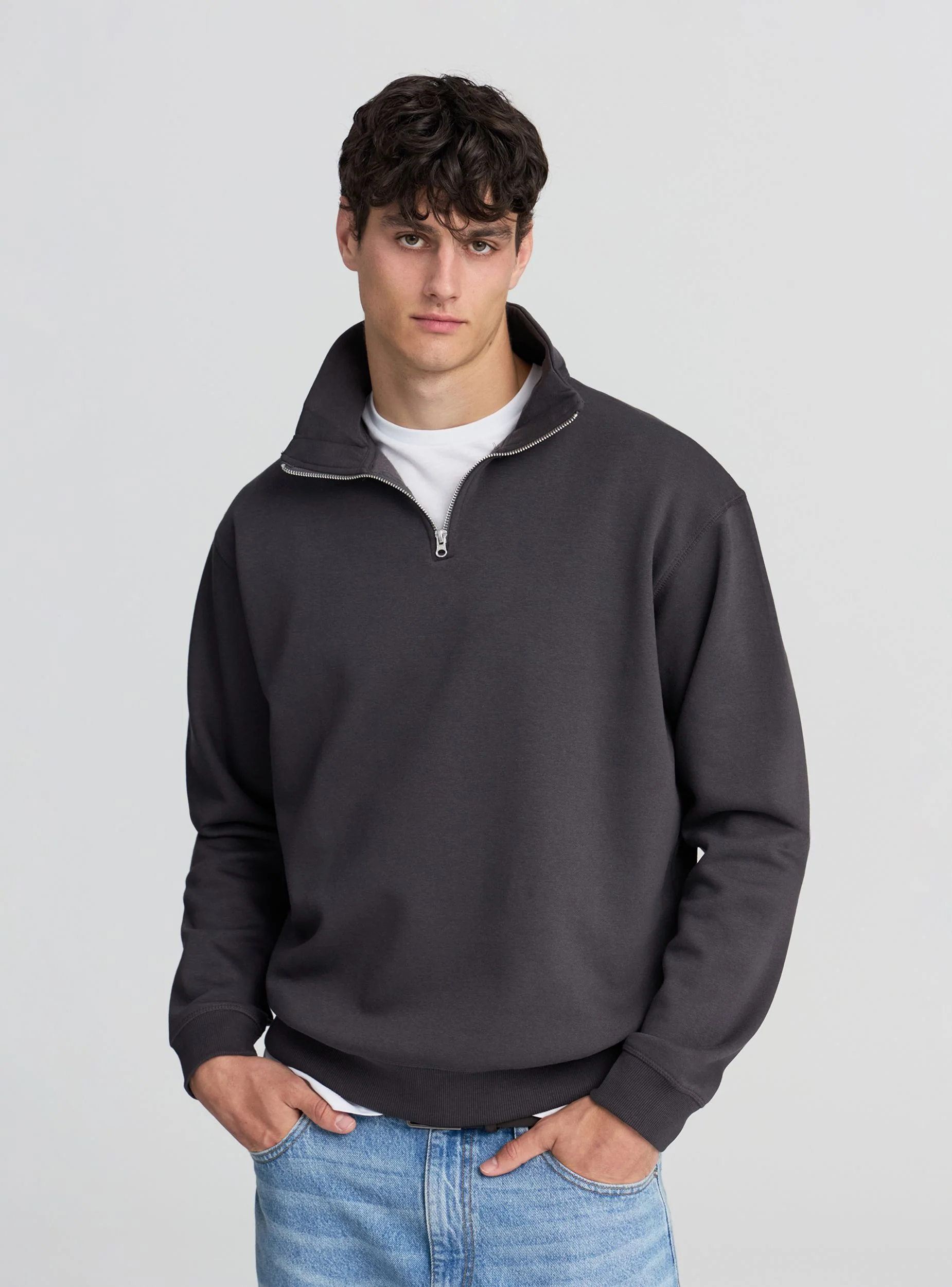 Felpa camioner con collo alto con zip - Image 3