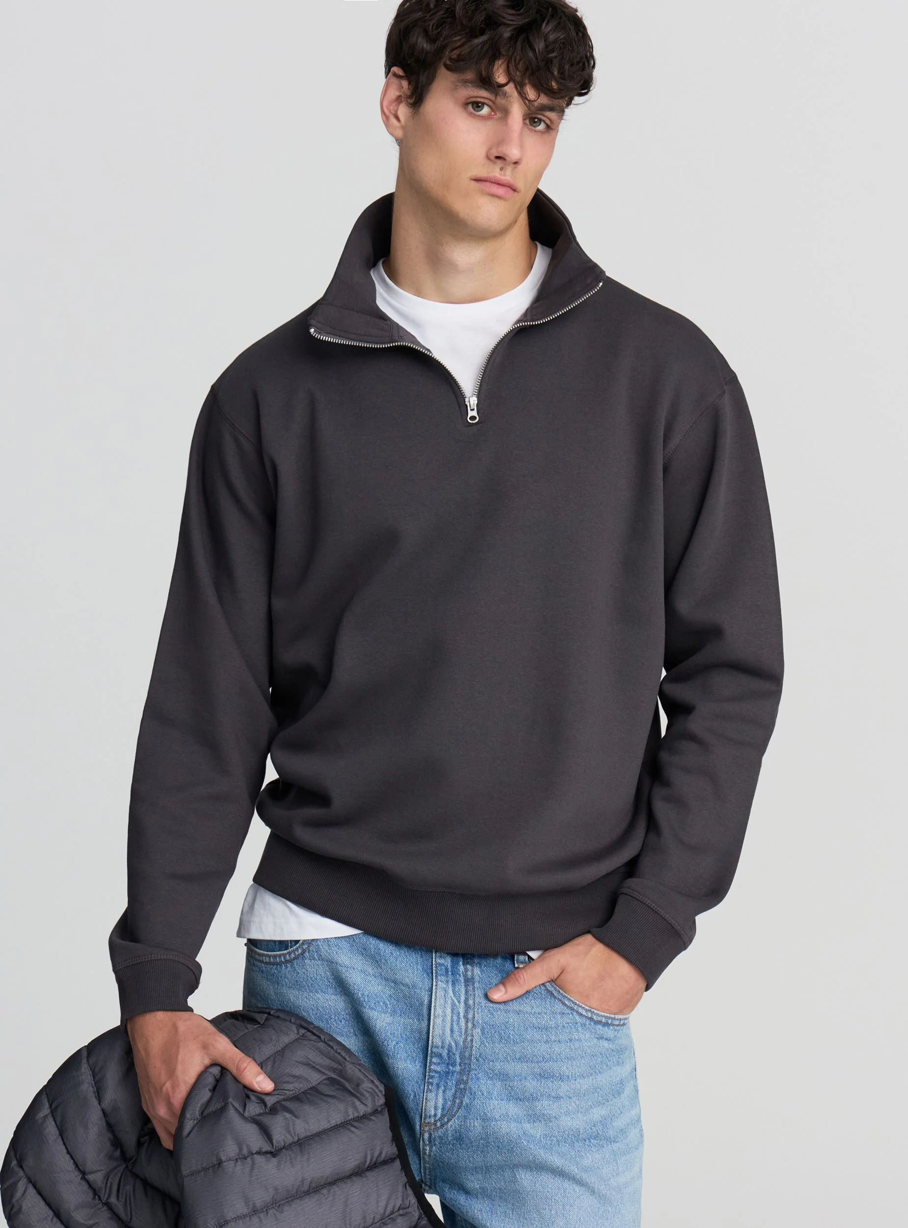 Felpa camioner con collo alto con zip - Image 5
