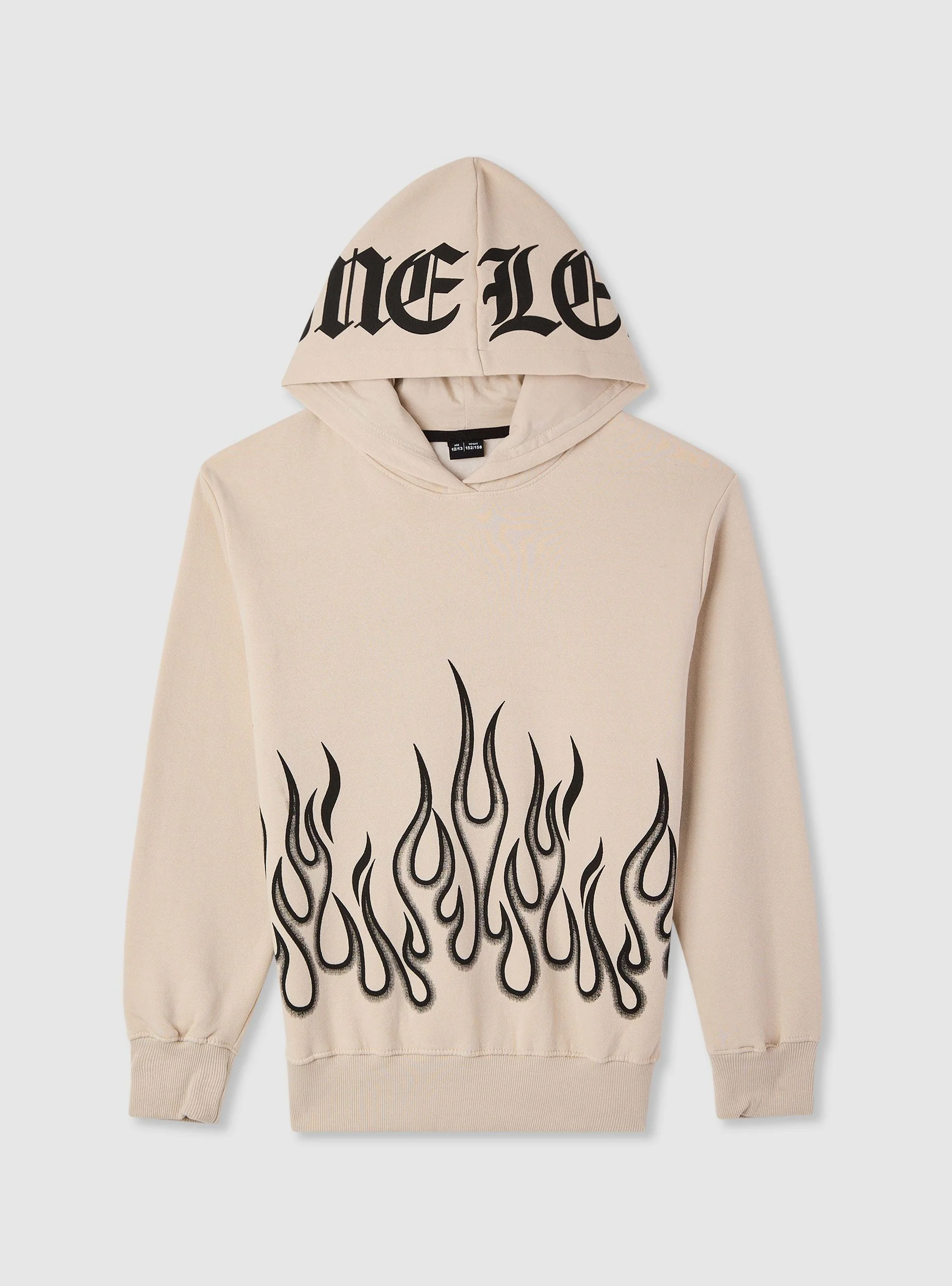 Felpa con cappuccio con stampa fiamme - Image 5