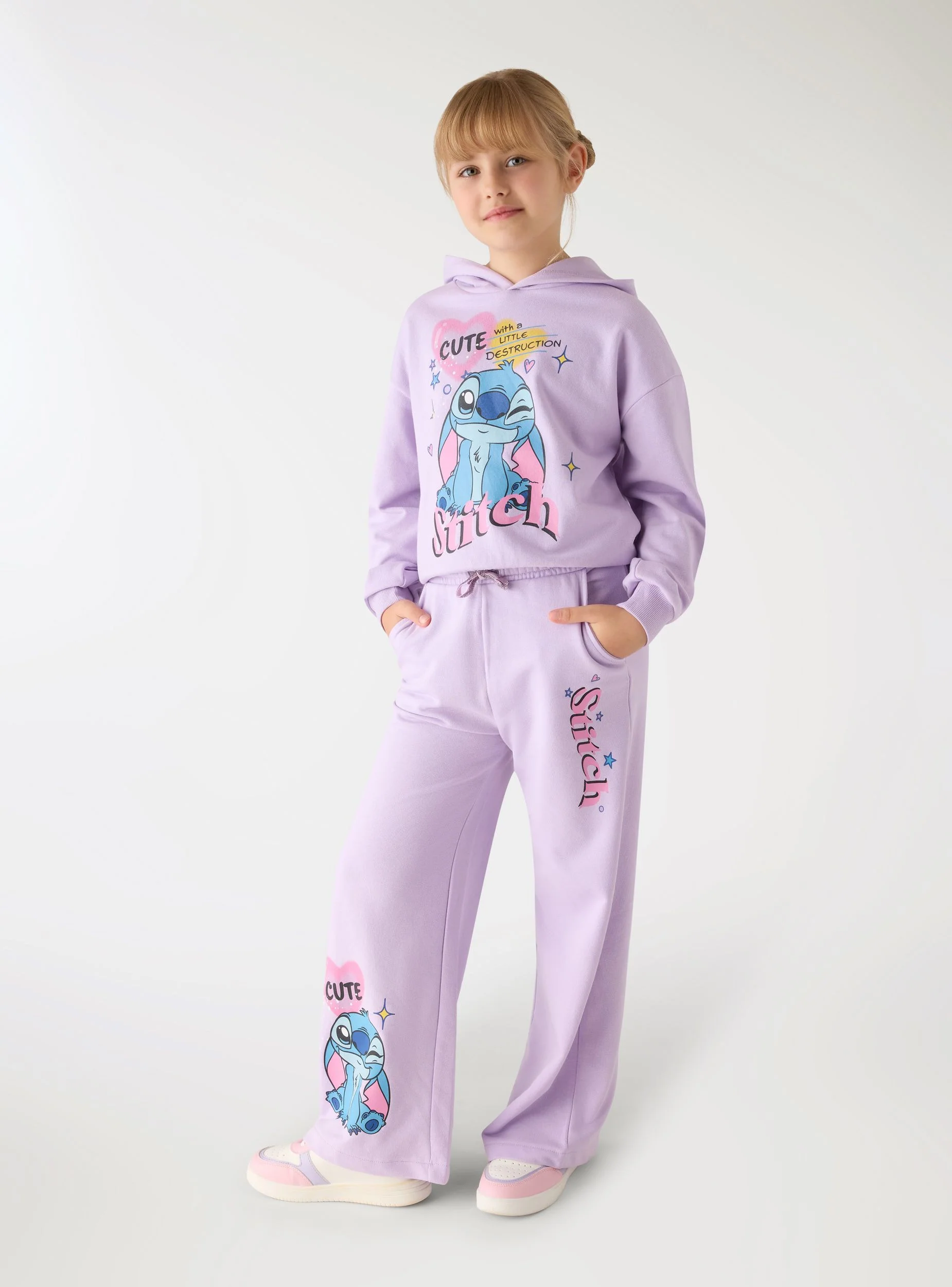 Felpa con cappuccio con stampa Stitch® - Image 2