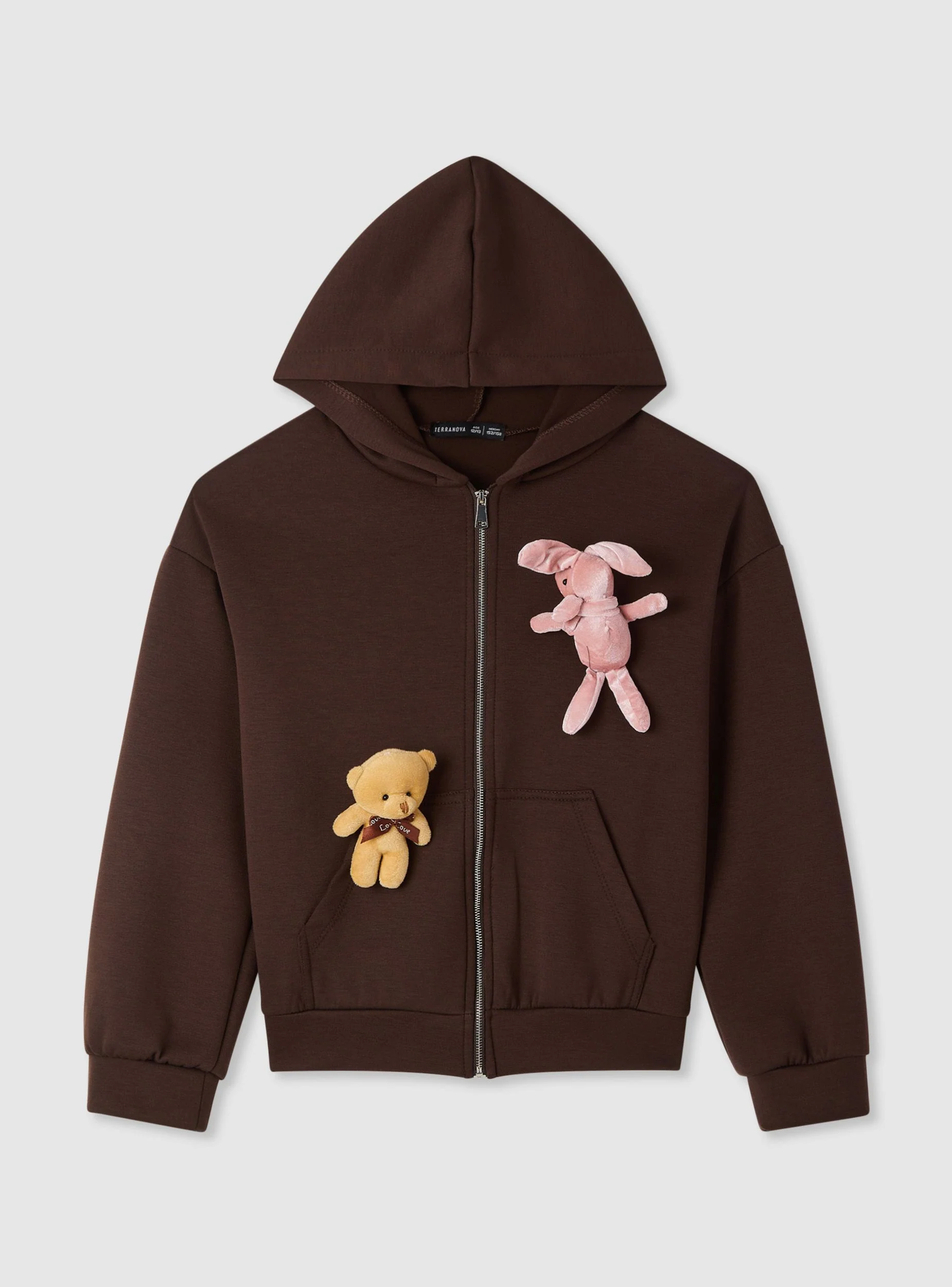 Felpa con cappuccio e applicazioni peluche - Image 4