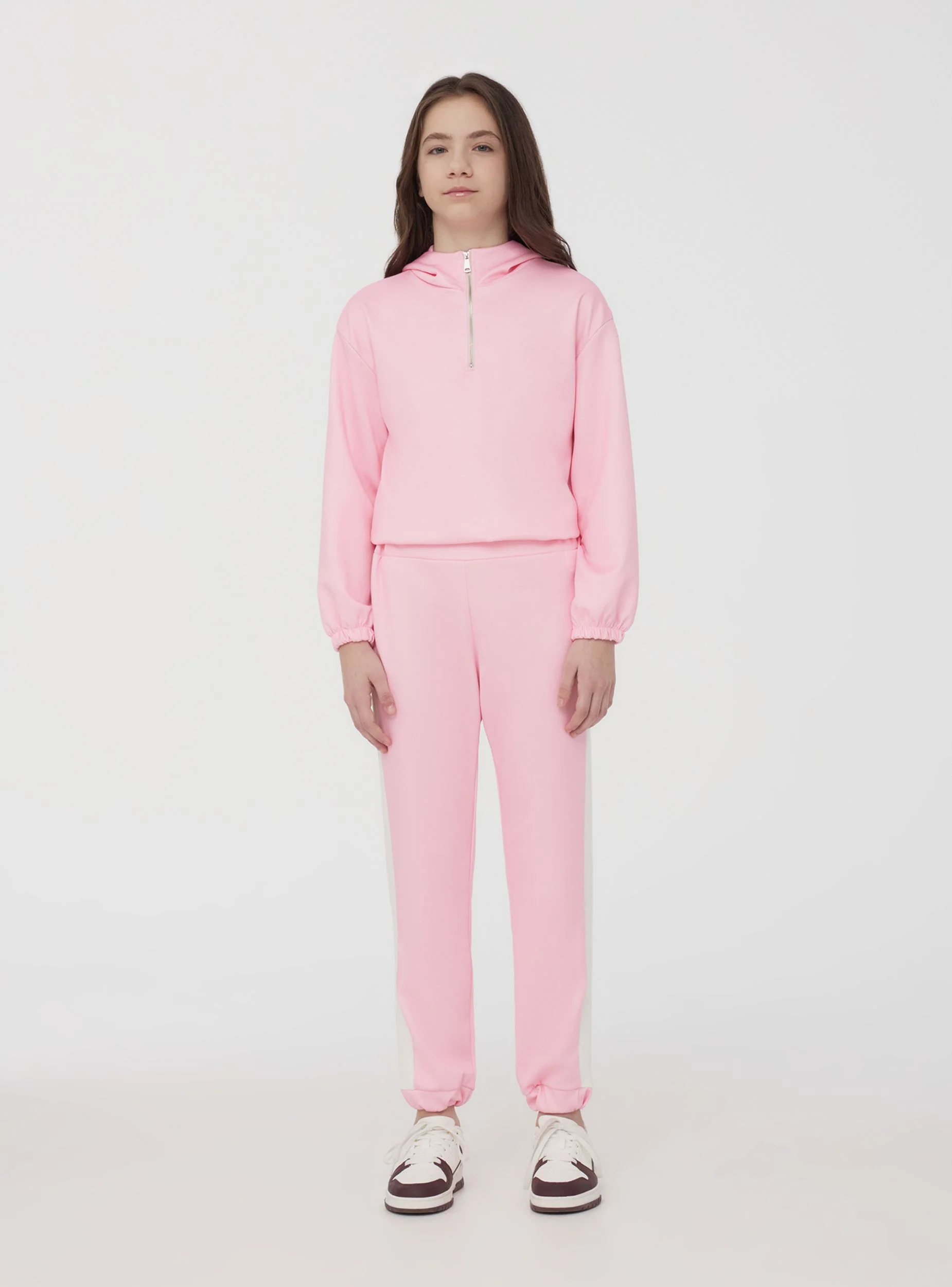 Felpa con cappuccio e half zip - Image 2