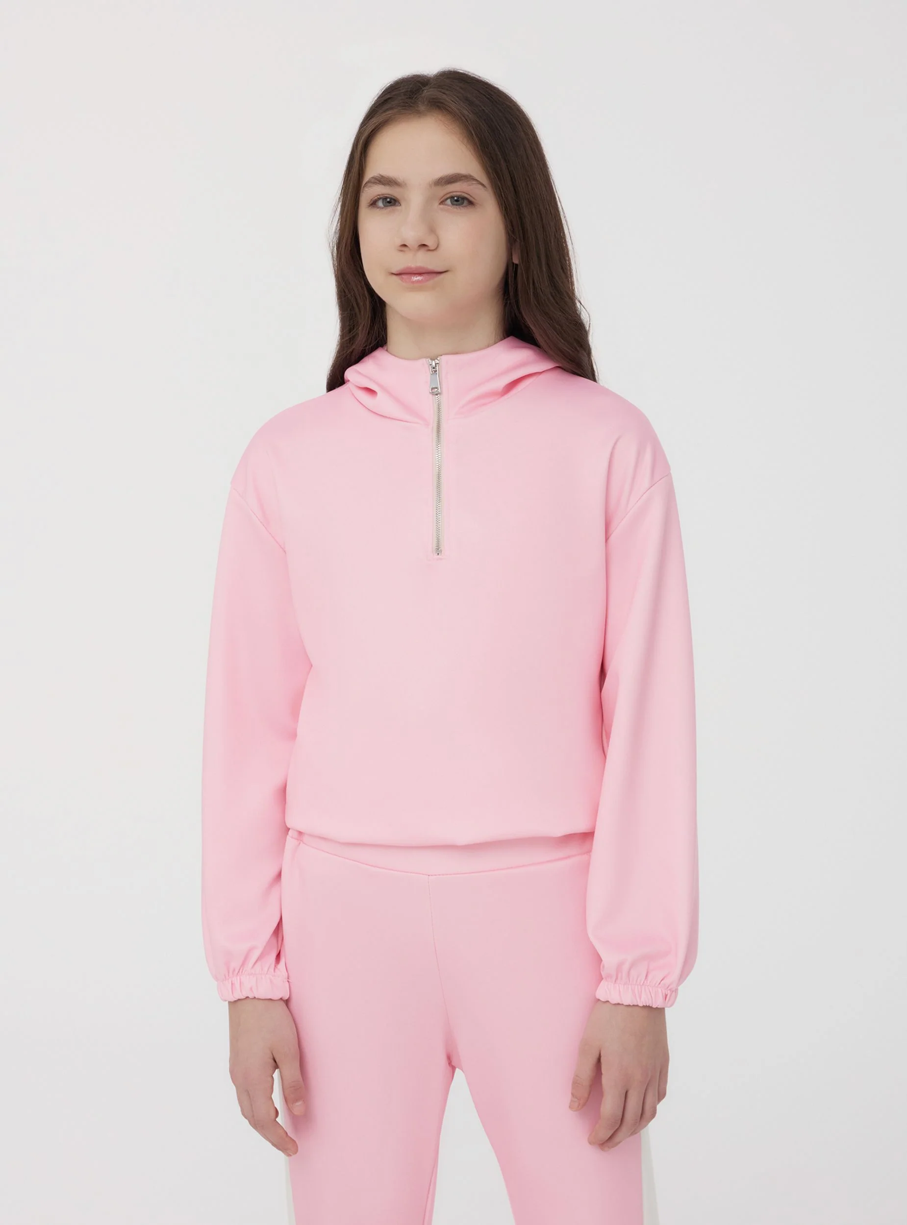 Felpa con cappuccio e half zip - Image 7