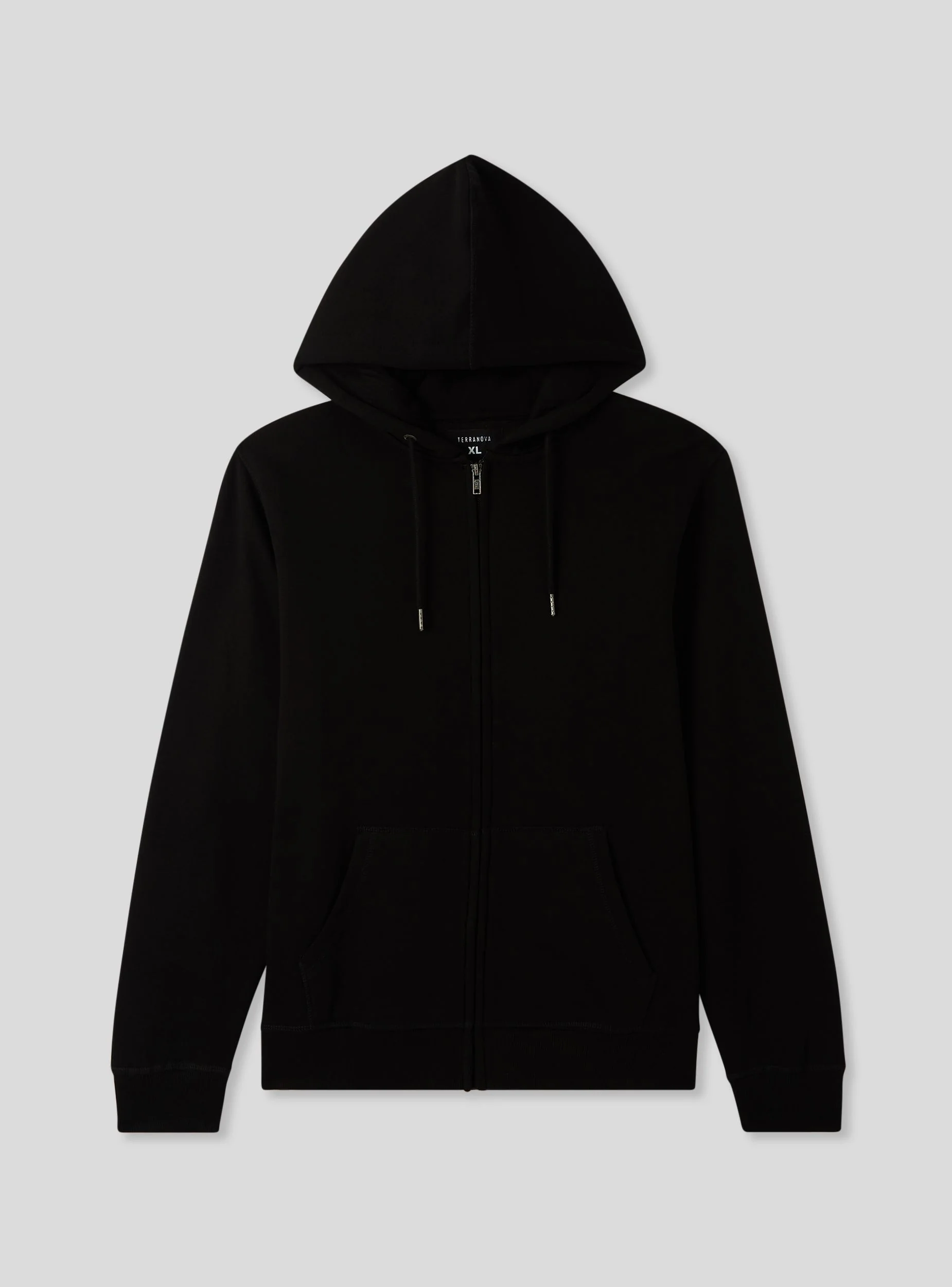 Felpa con cappuccio e zip a tinta unita - Image 5
