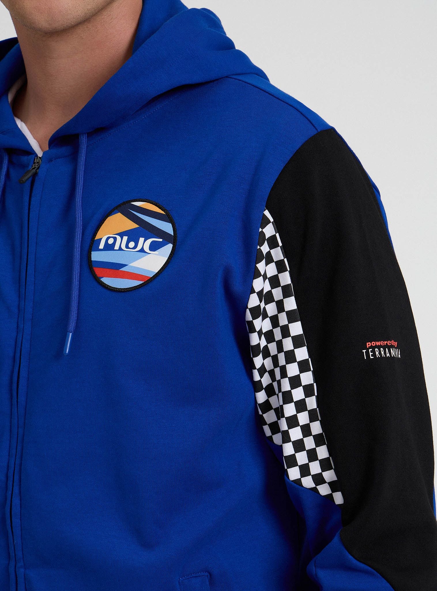 Felpa con cappuccio e zip con logo MWC - Image 4