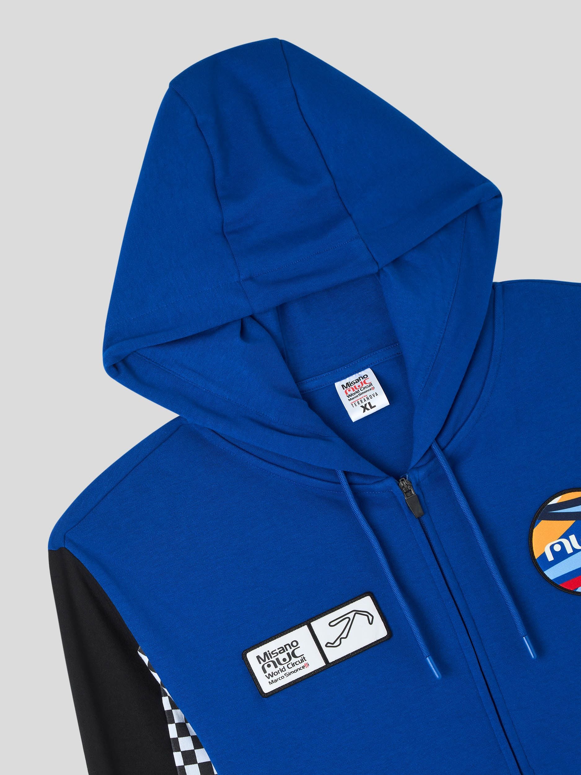 Felpa con cappuccio e zip con logo MWC - Image 6