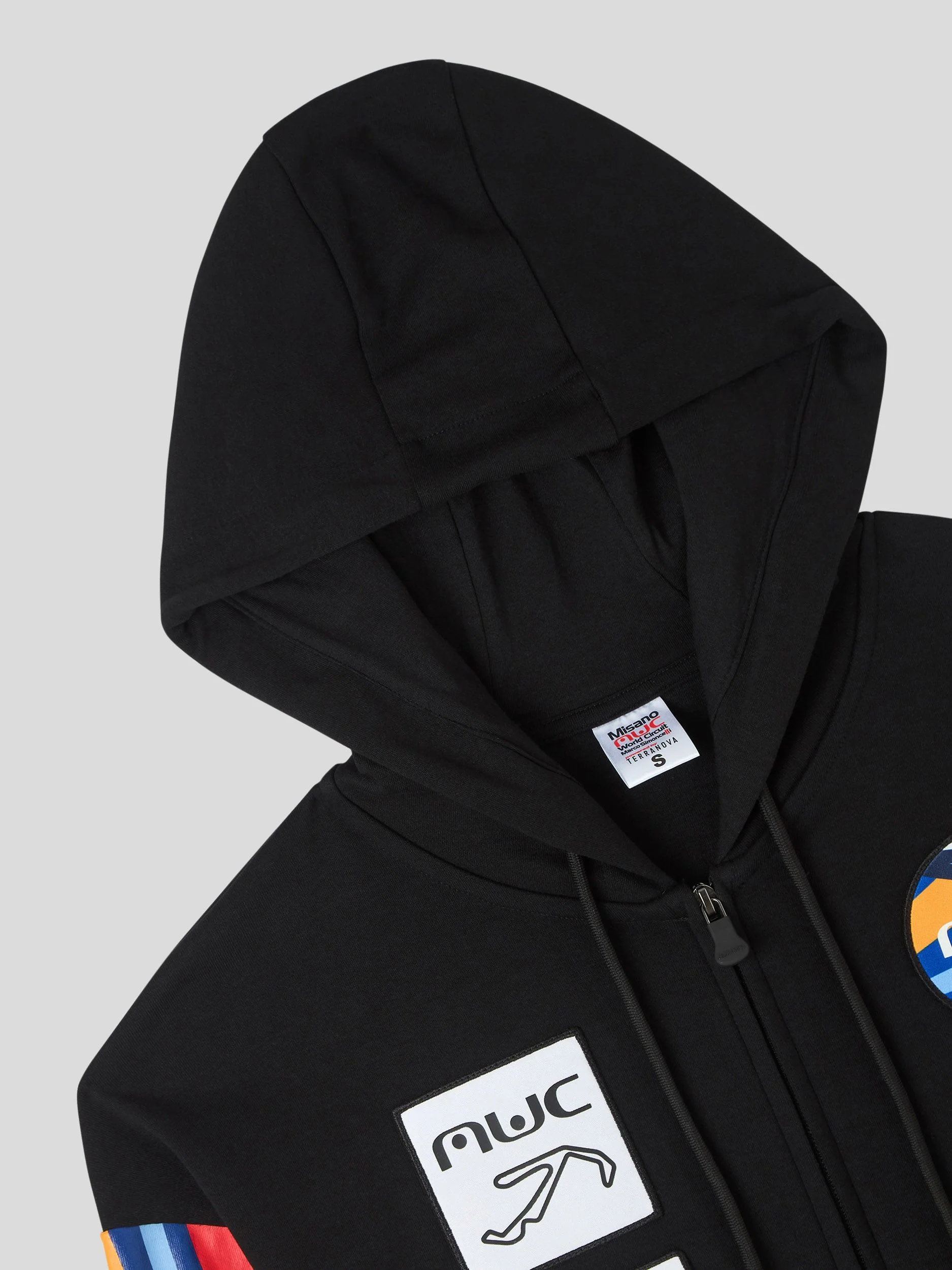 Felpa con cappuccio e zip con logo MWC - Image 5