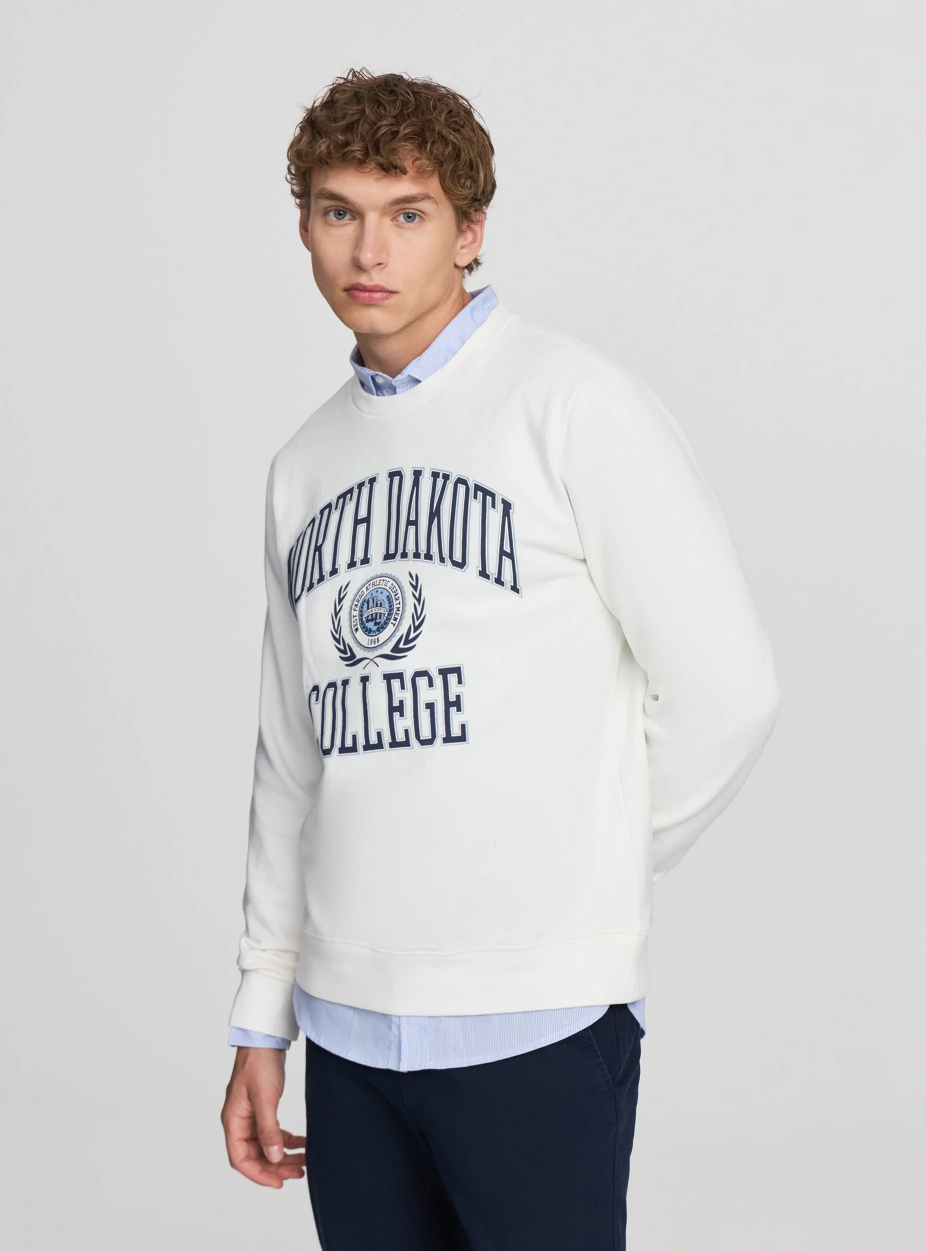 Felpa con stampa college