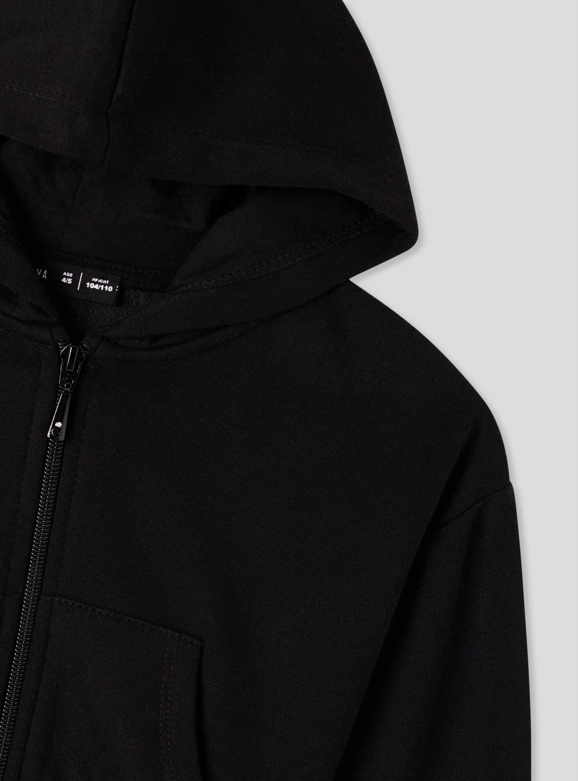 Felpa crop con cappuccio e zip