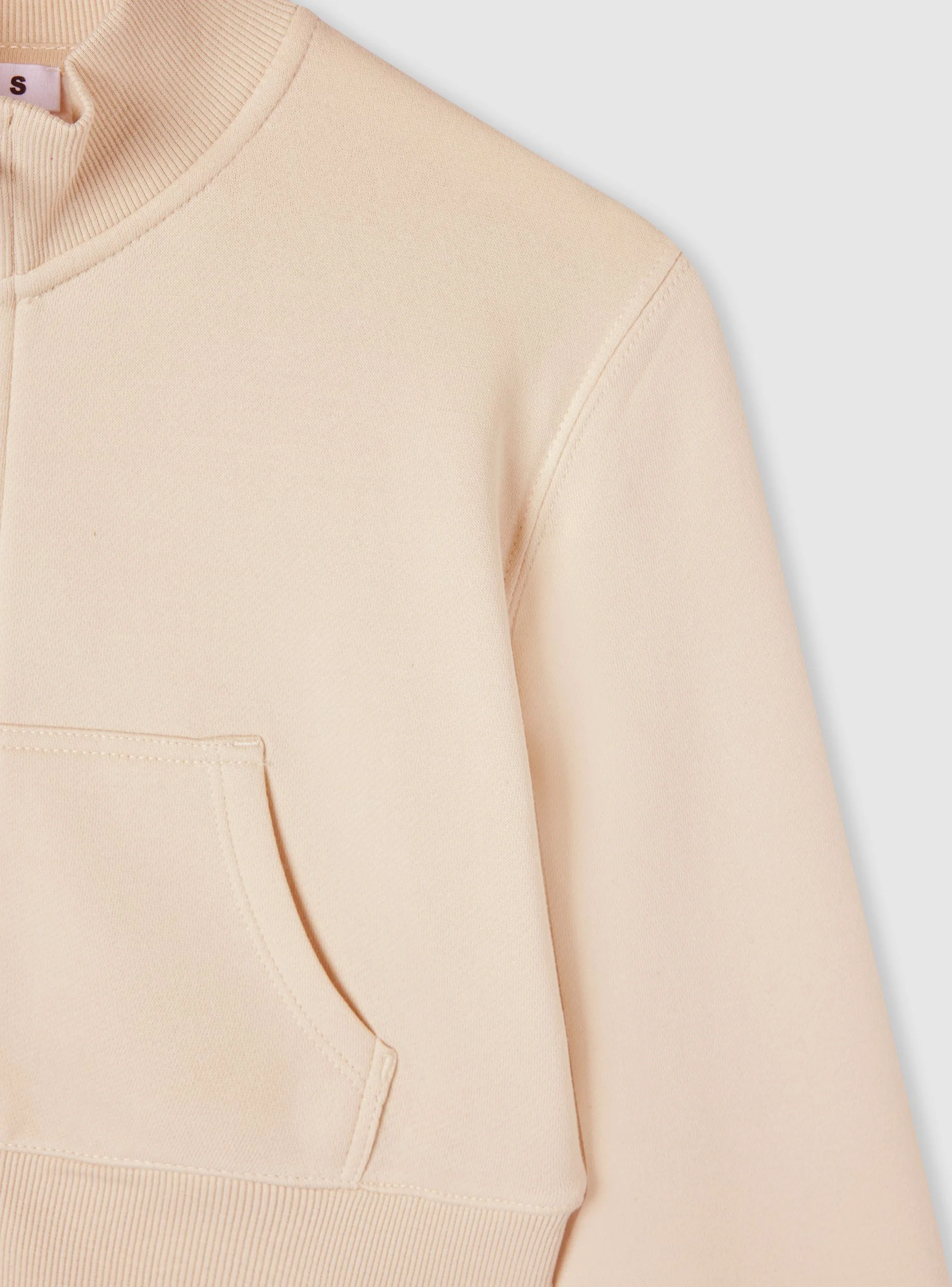 Felpa crop con zip girocollo - Image 6