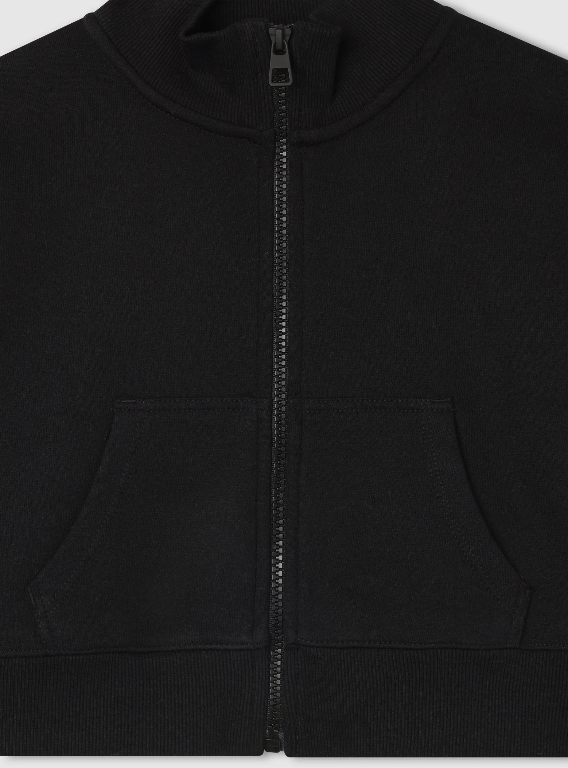 Felpa crop con zip girocollo - Image 5