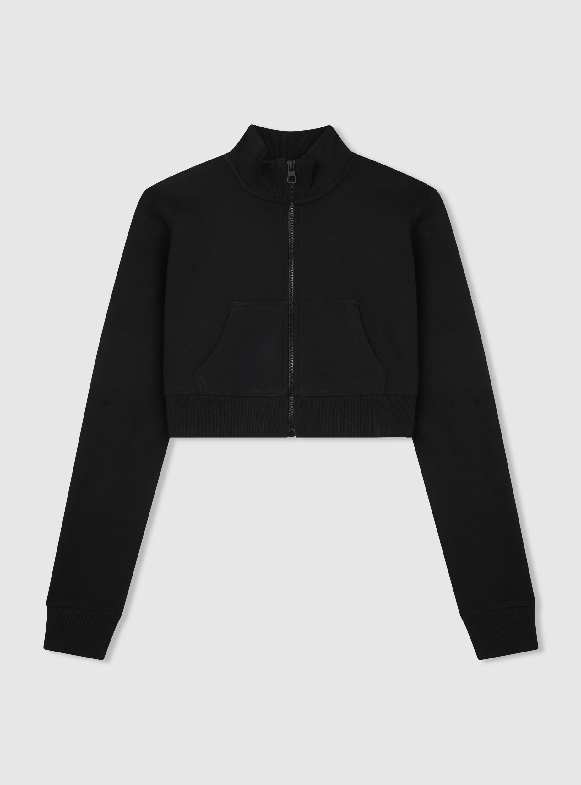 Felpa crop con zip girocollo - Image 6