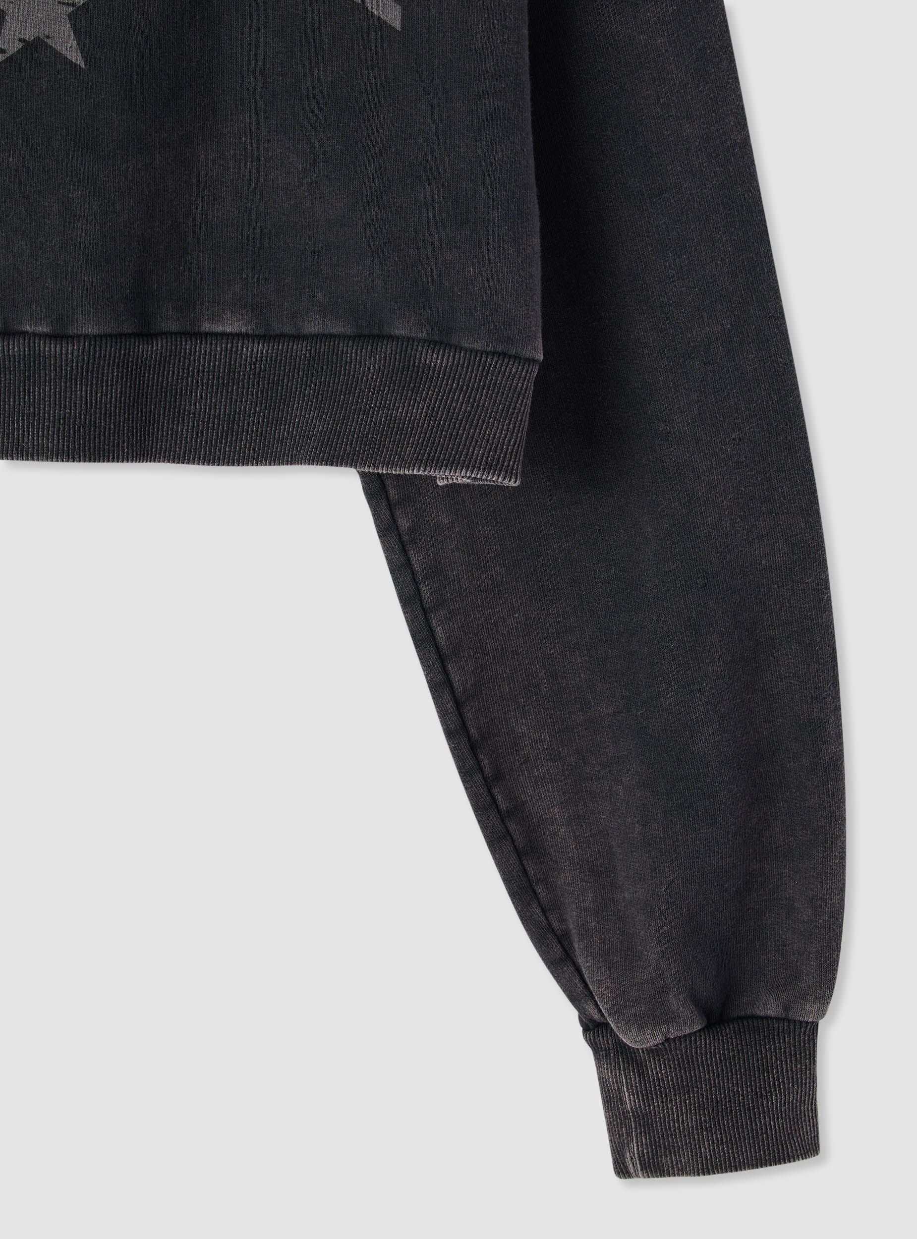 Felpa crop spalle scoperte con scritta - Image 6