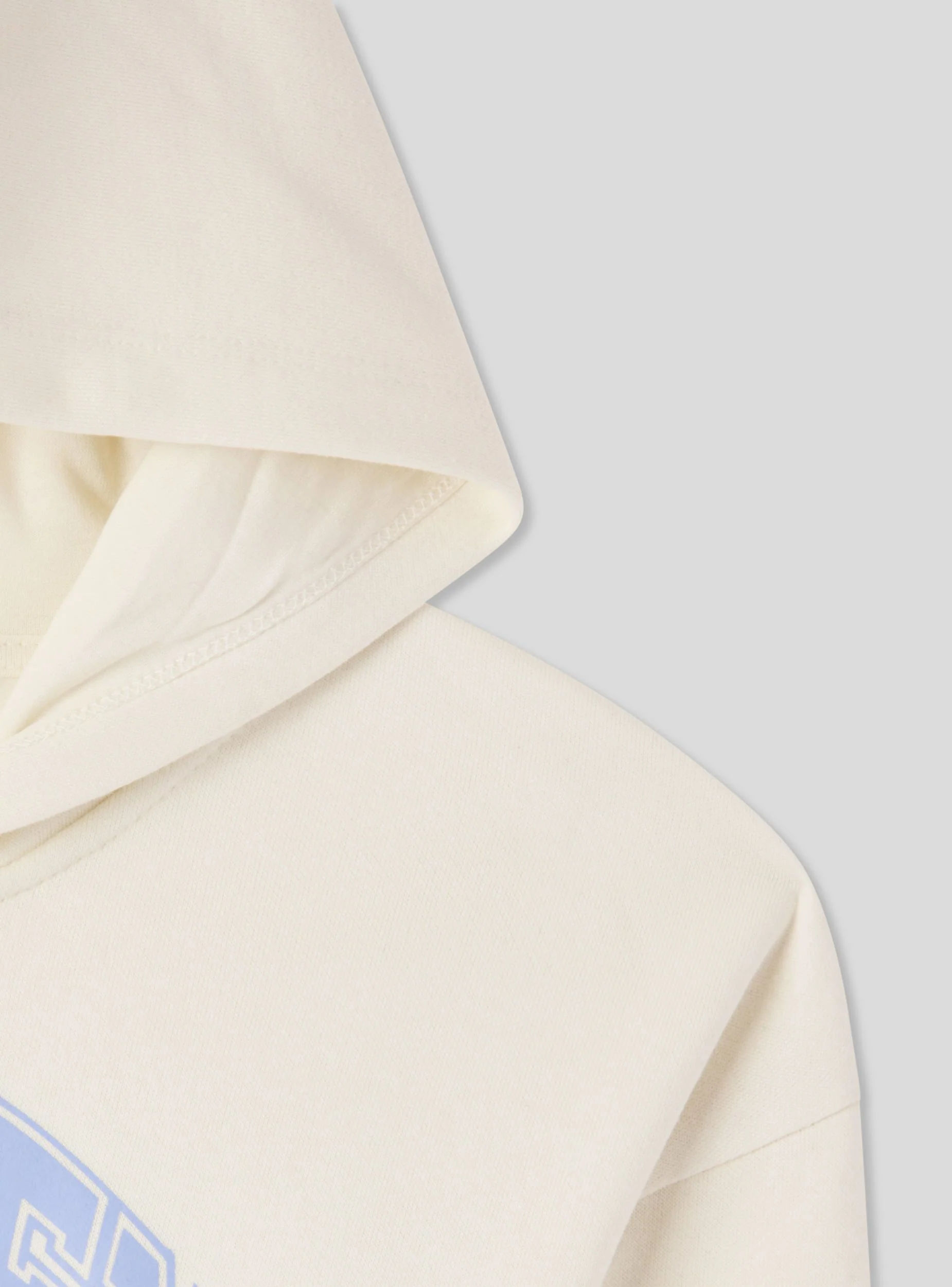 Felpa crop stampa college con cappuccio e zip - Image 4
