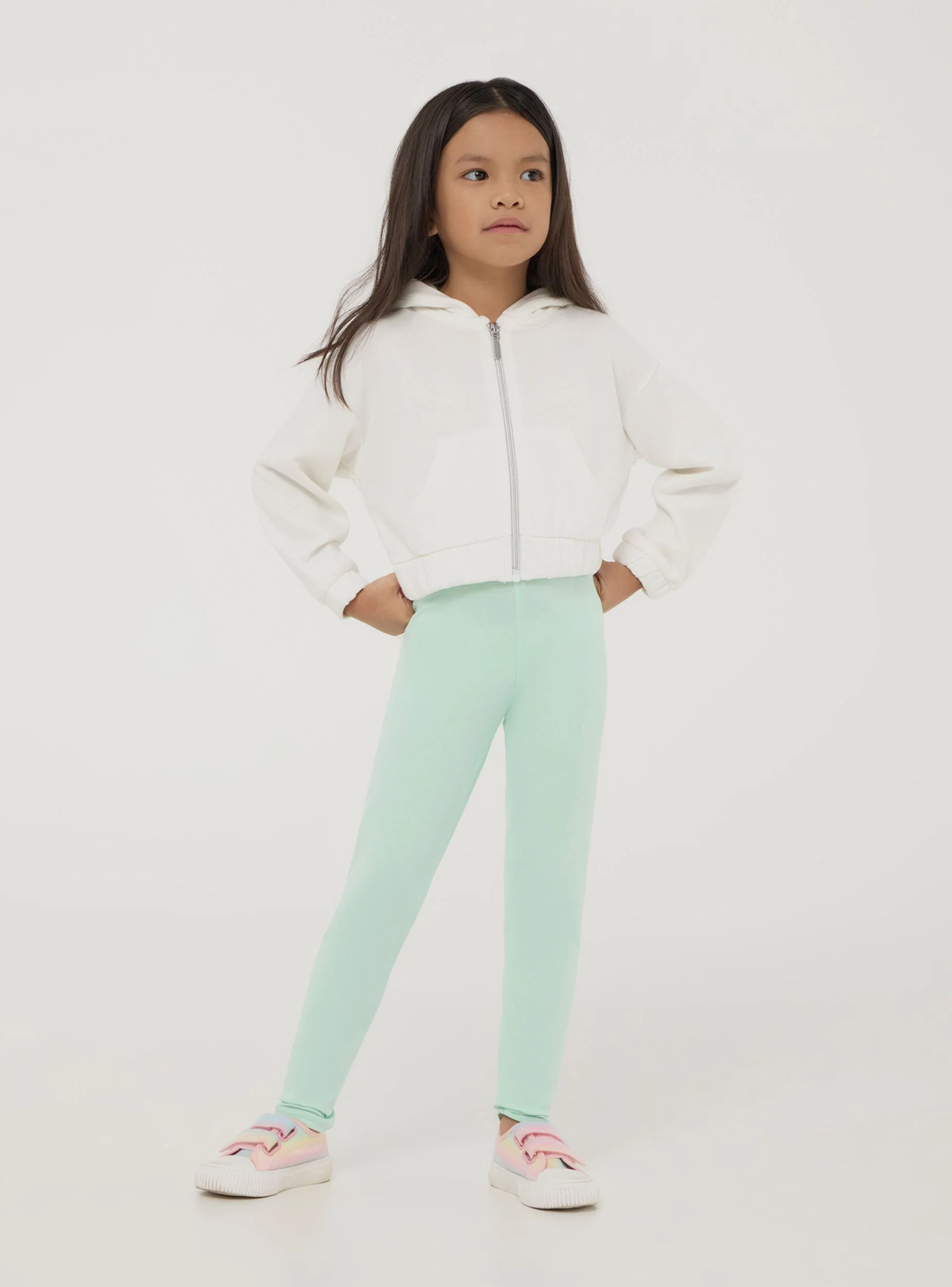 Felpa leggera crop con zip e cappuccio - Image 3