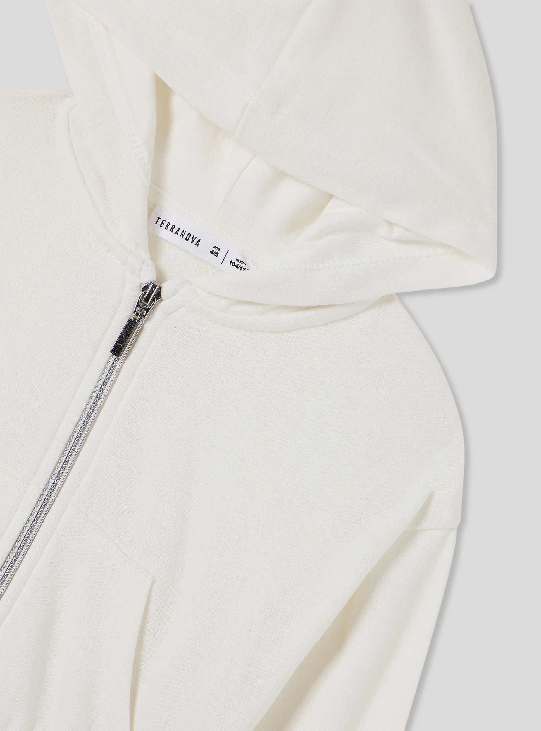 Felpa leggera crop con zip e cappuccio - Image 4