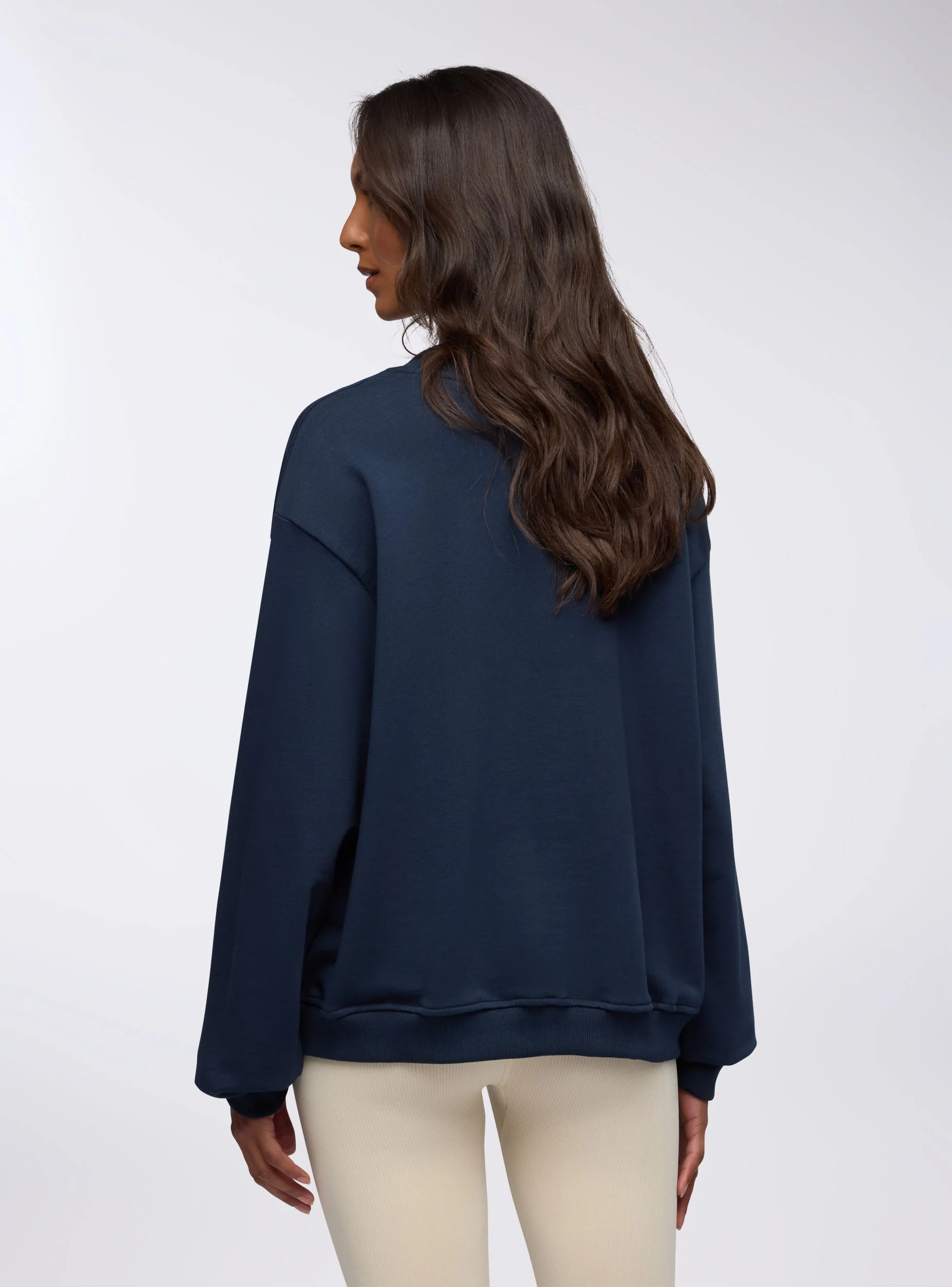Felpa oversize con scollo a V - Image 4