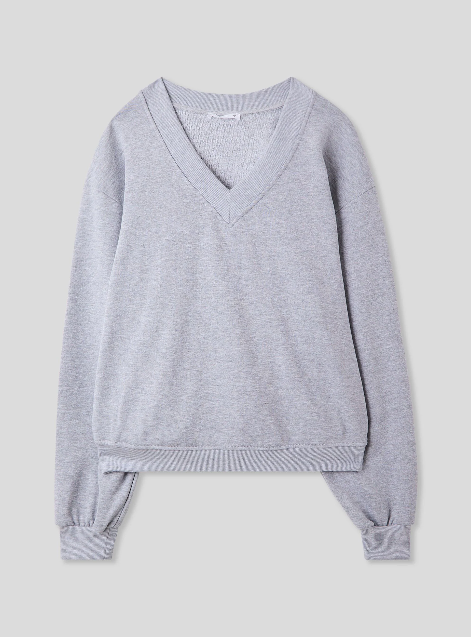 Felpa oversize con scollo a V - Image 7