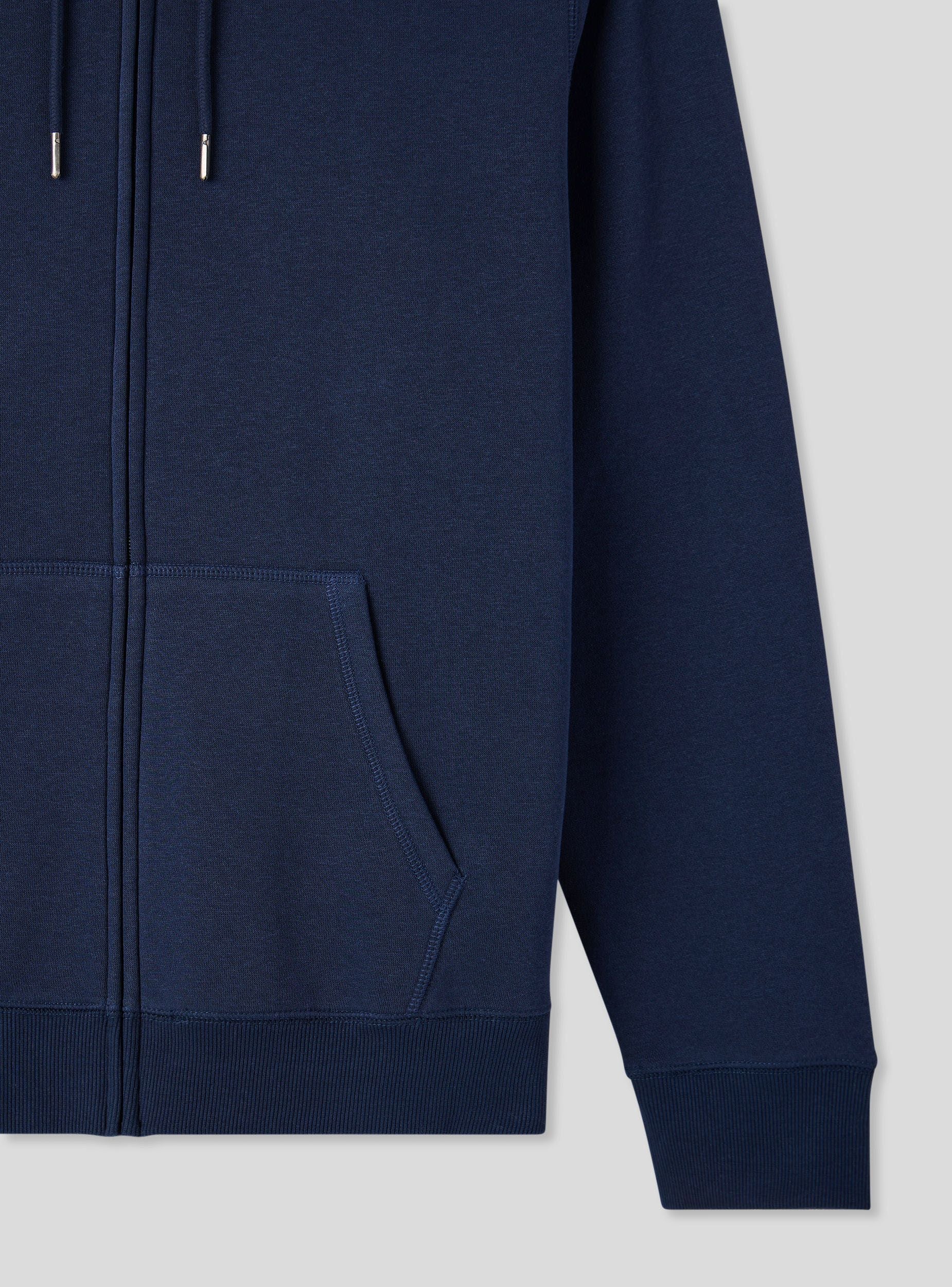 Felpa pesante con cappuccio, coulisse e zip - Image 7