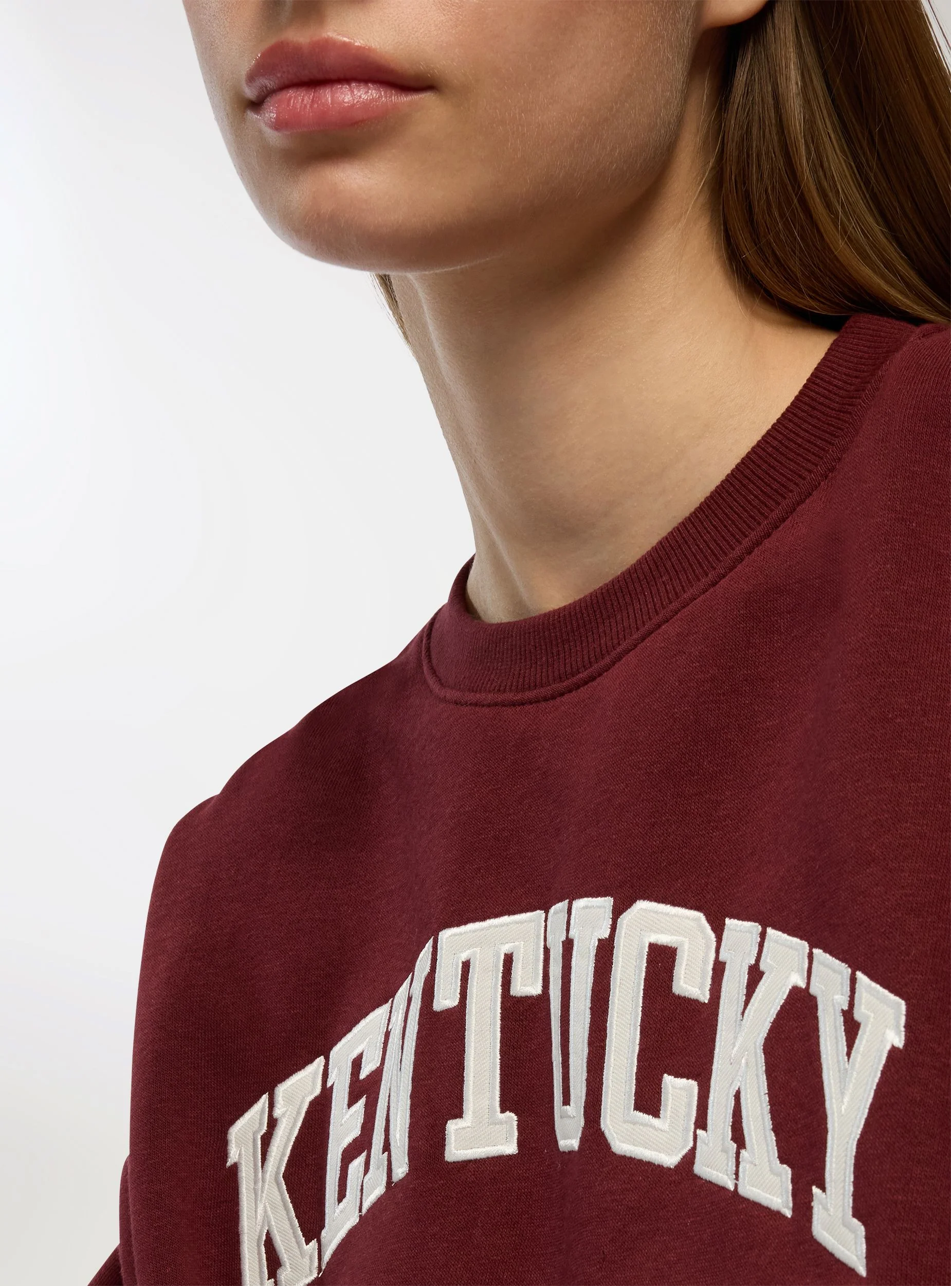 Felpa stampa college crop girocollo - Image 3