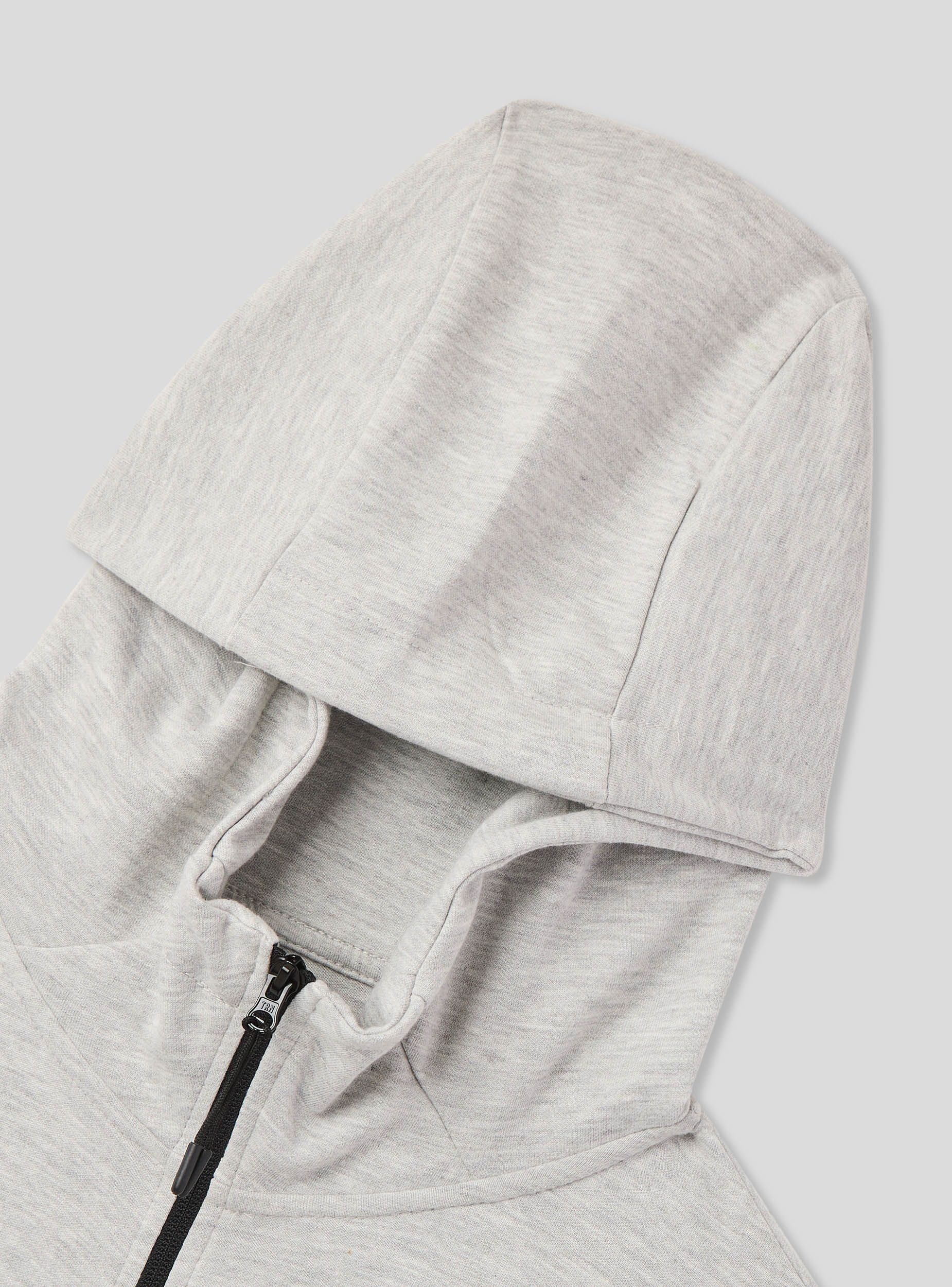 Felpa tecnica con cappuccio e zip in misto cotone pesante - Image 4