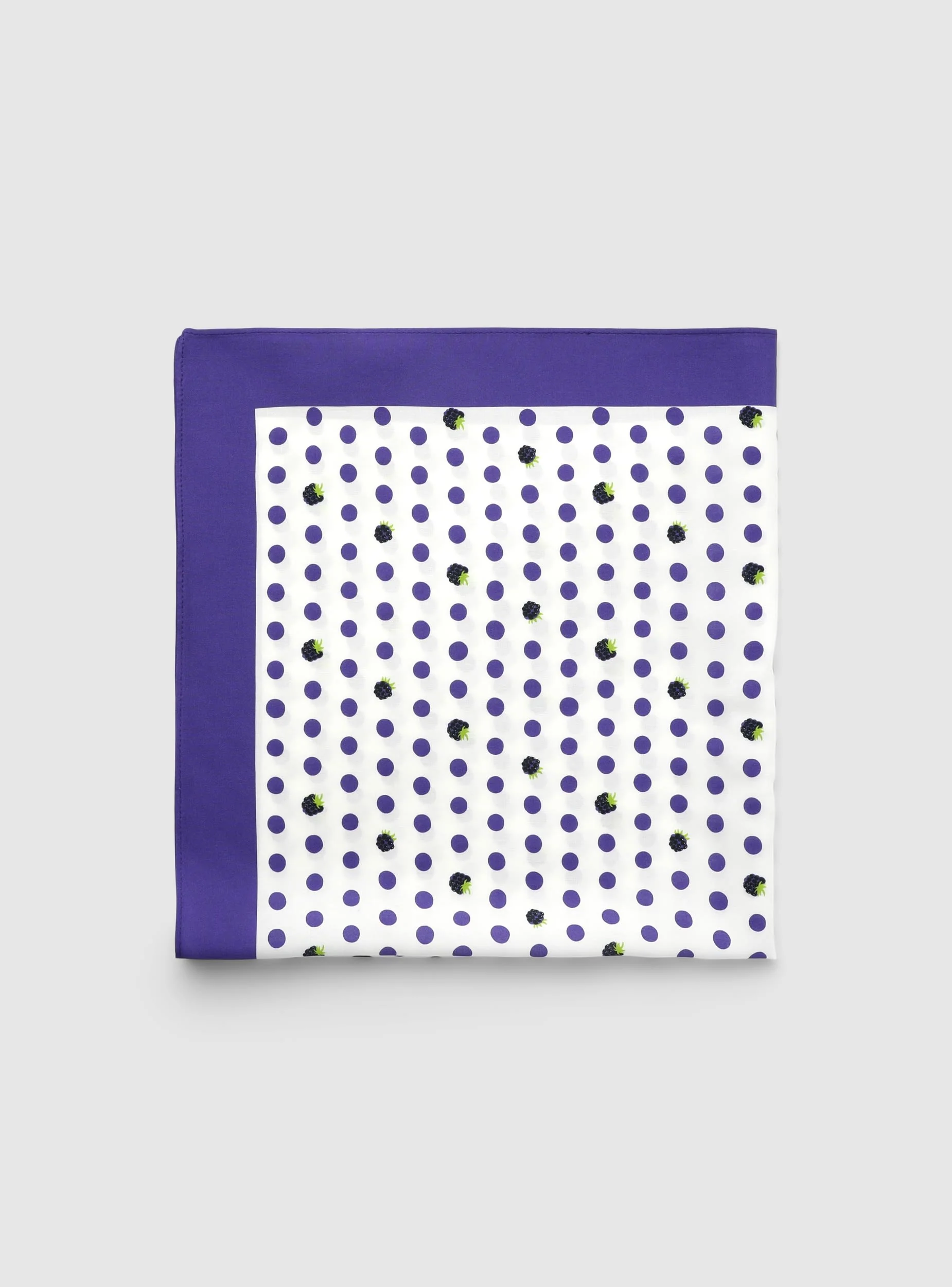 Foulard a pois con stampa frutti - Image 3