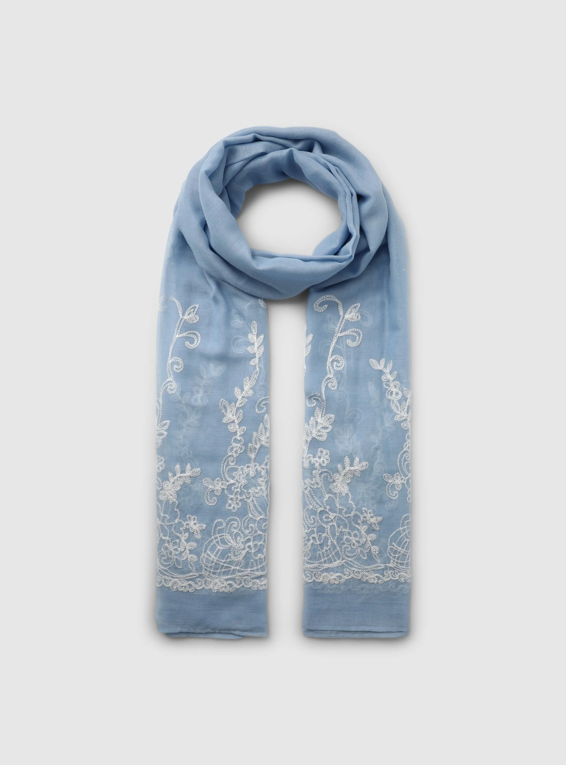 Foulard/pareo con ricamo floreale - Image 3