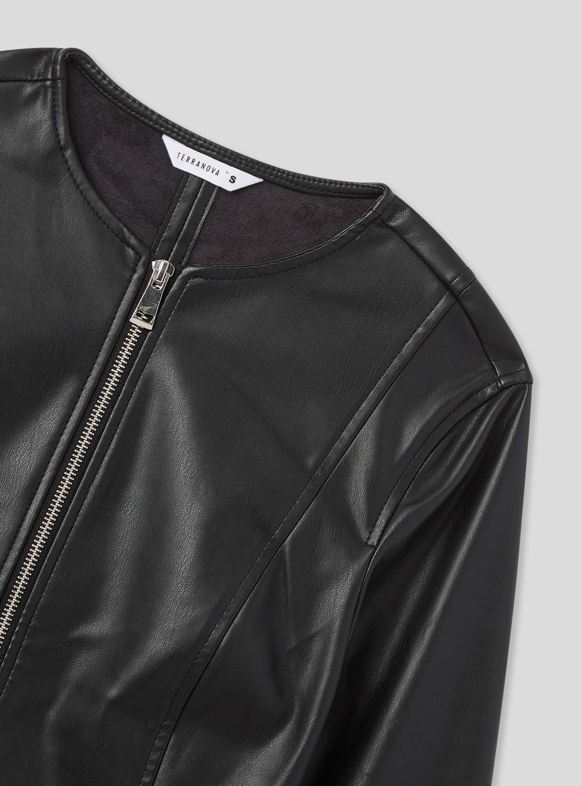 Giacca biker effetto pelle - Image 4