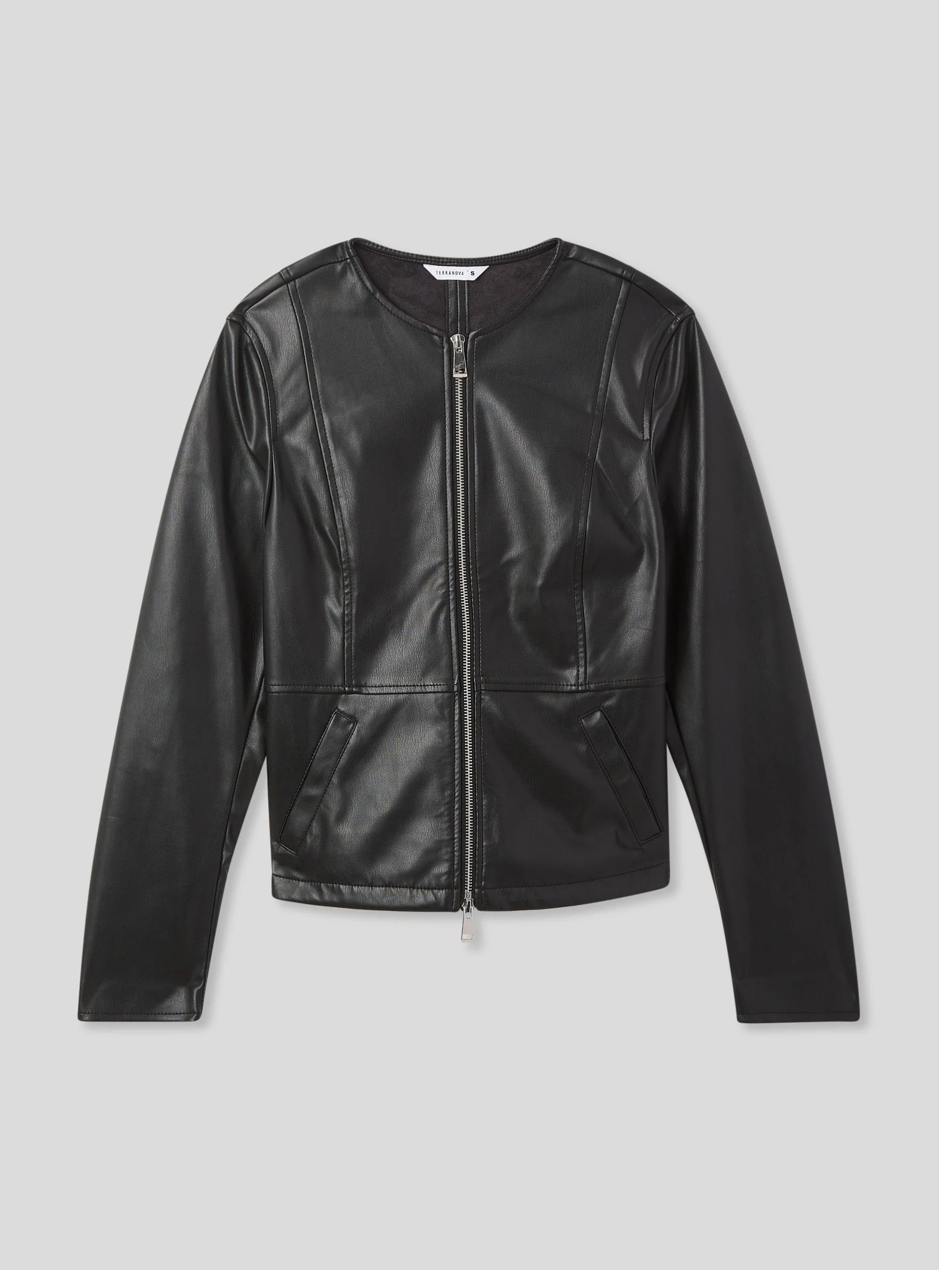 Giacca biker effetto pelle - Image 6