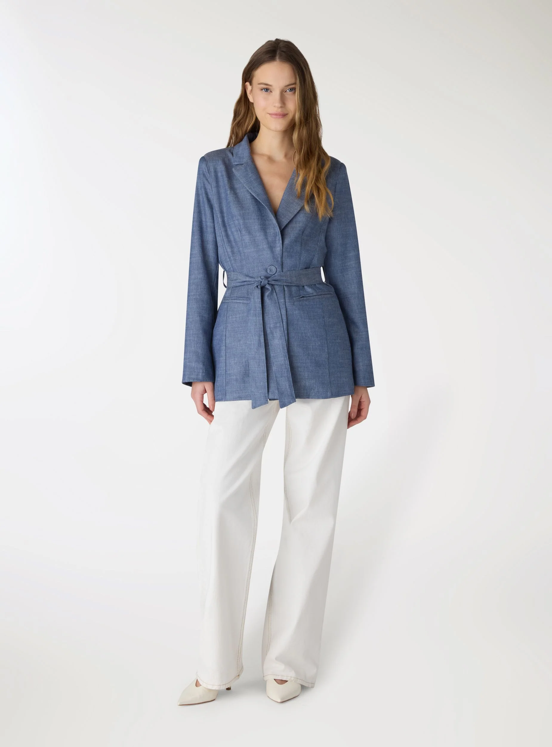 Giacca blazer con cintura