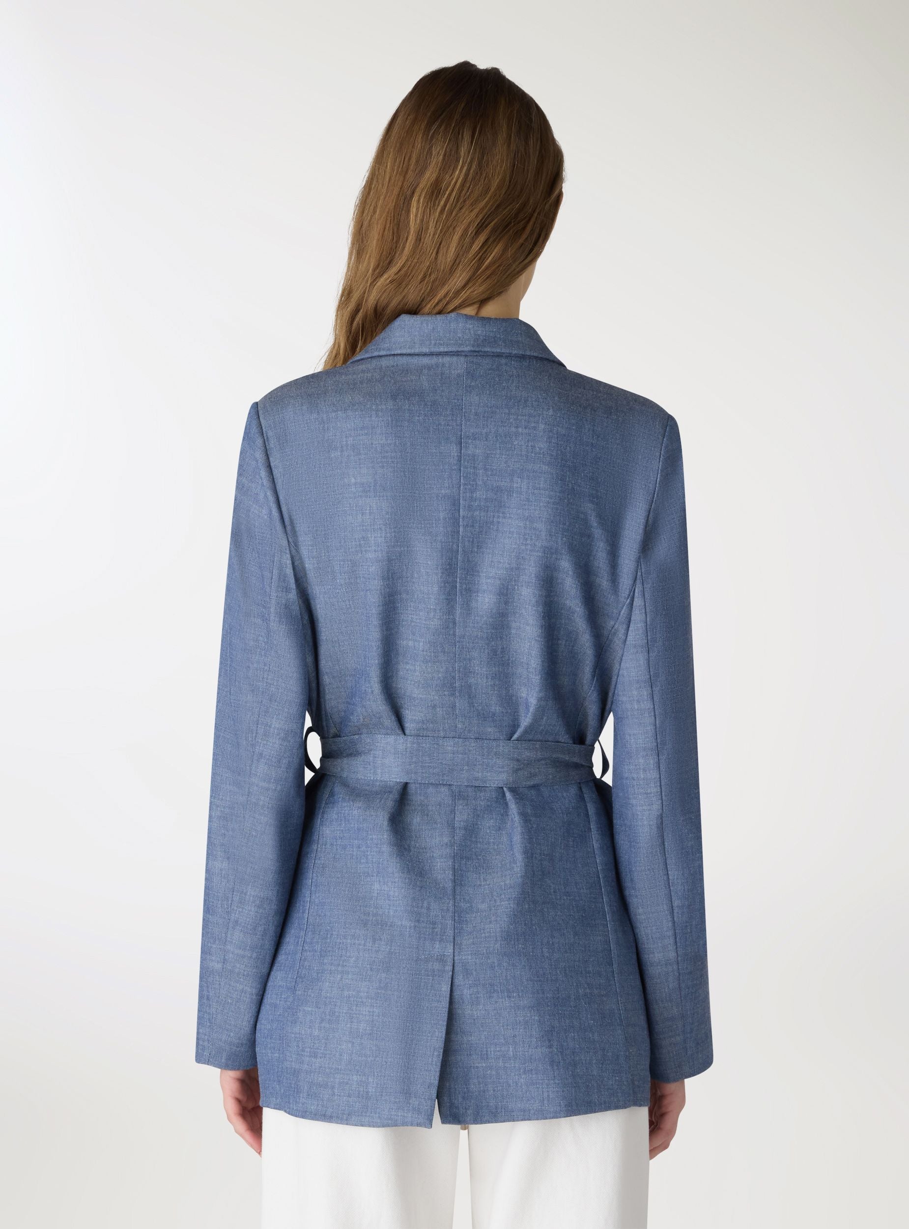 Giacca blazer con cintura - Image 3