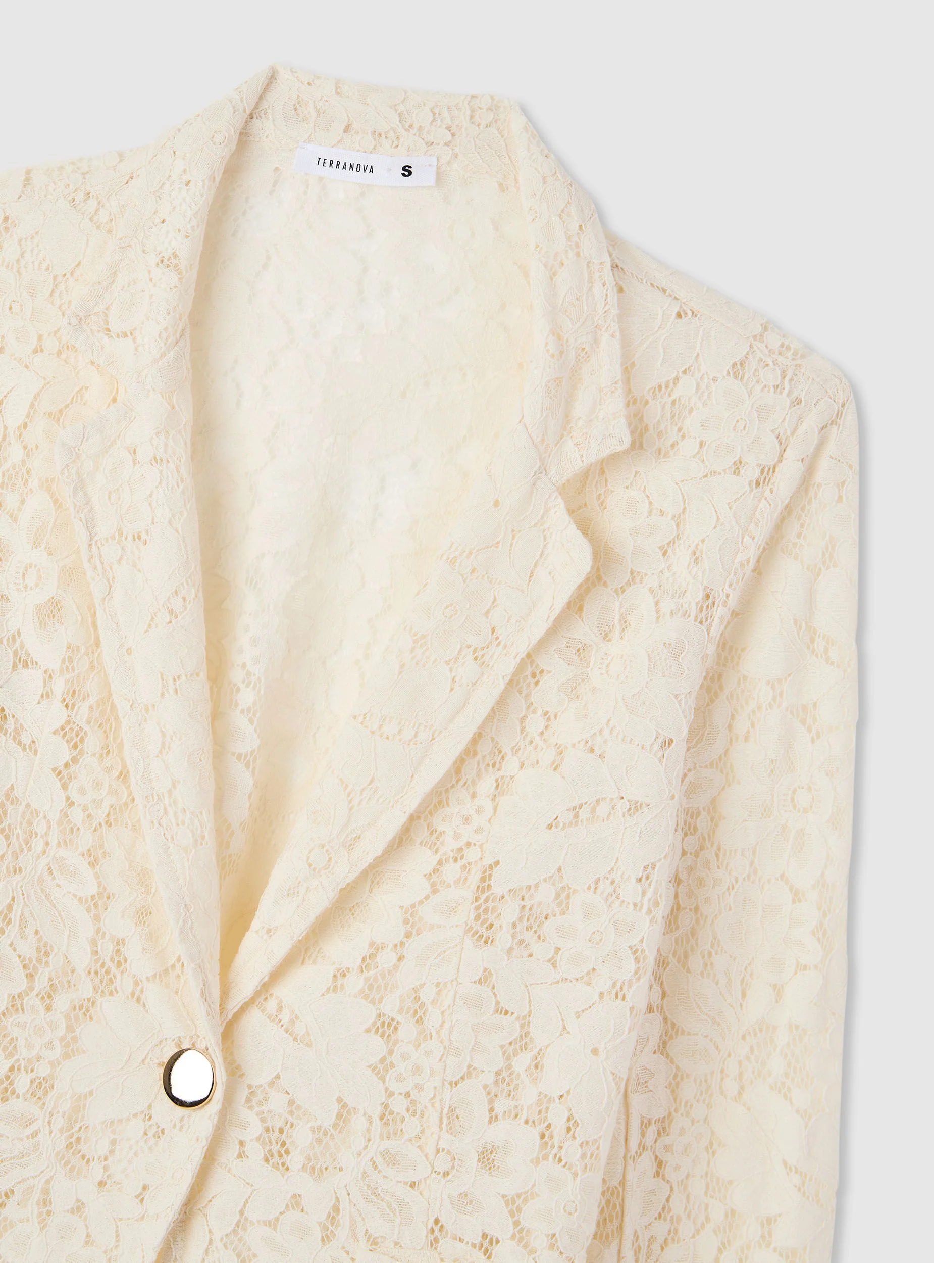 Giacca blazer in pizzo con bottone singolo - Image 6