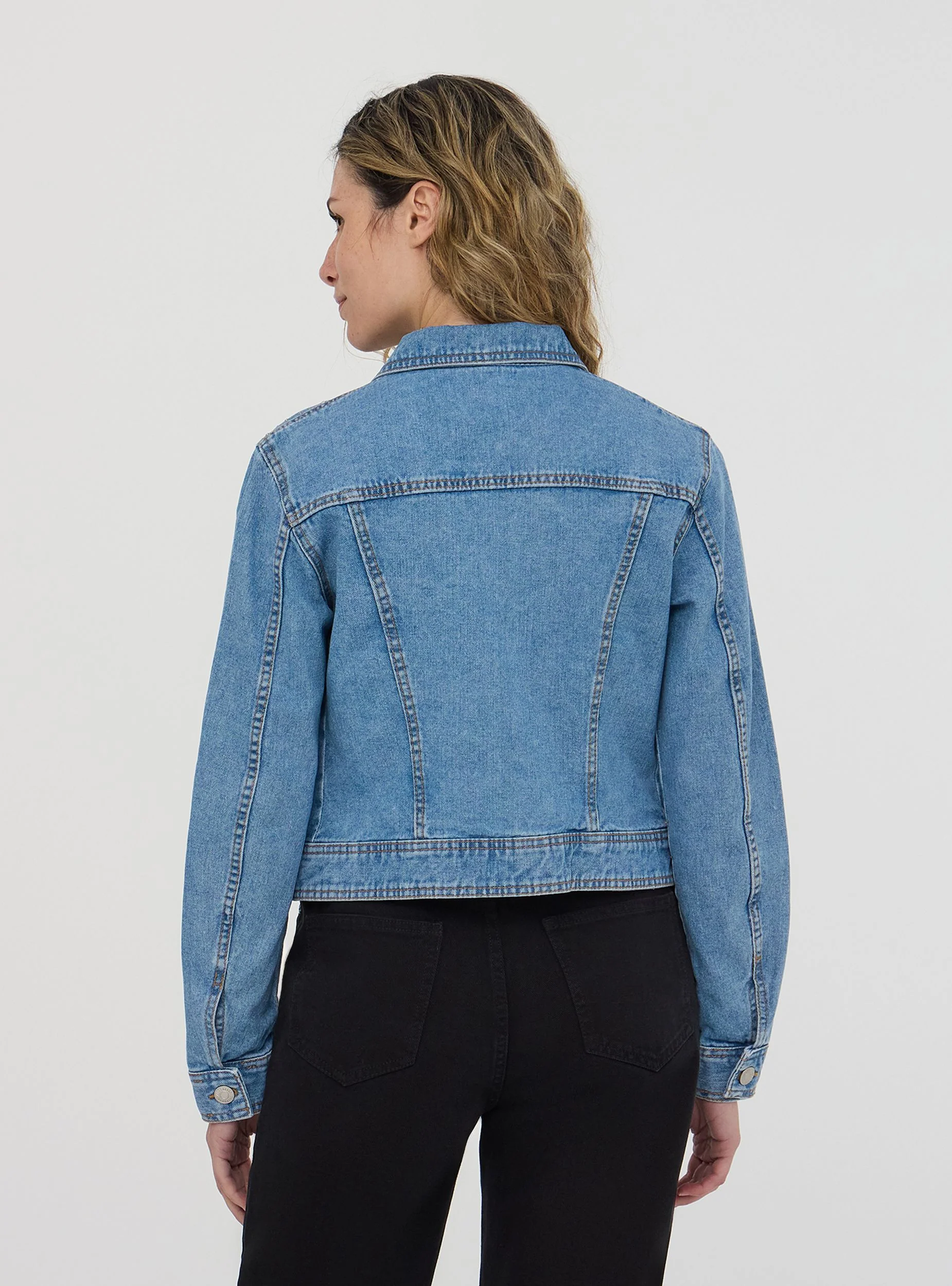 Giacca di jeans con strass - Image 3