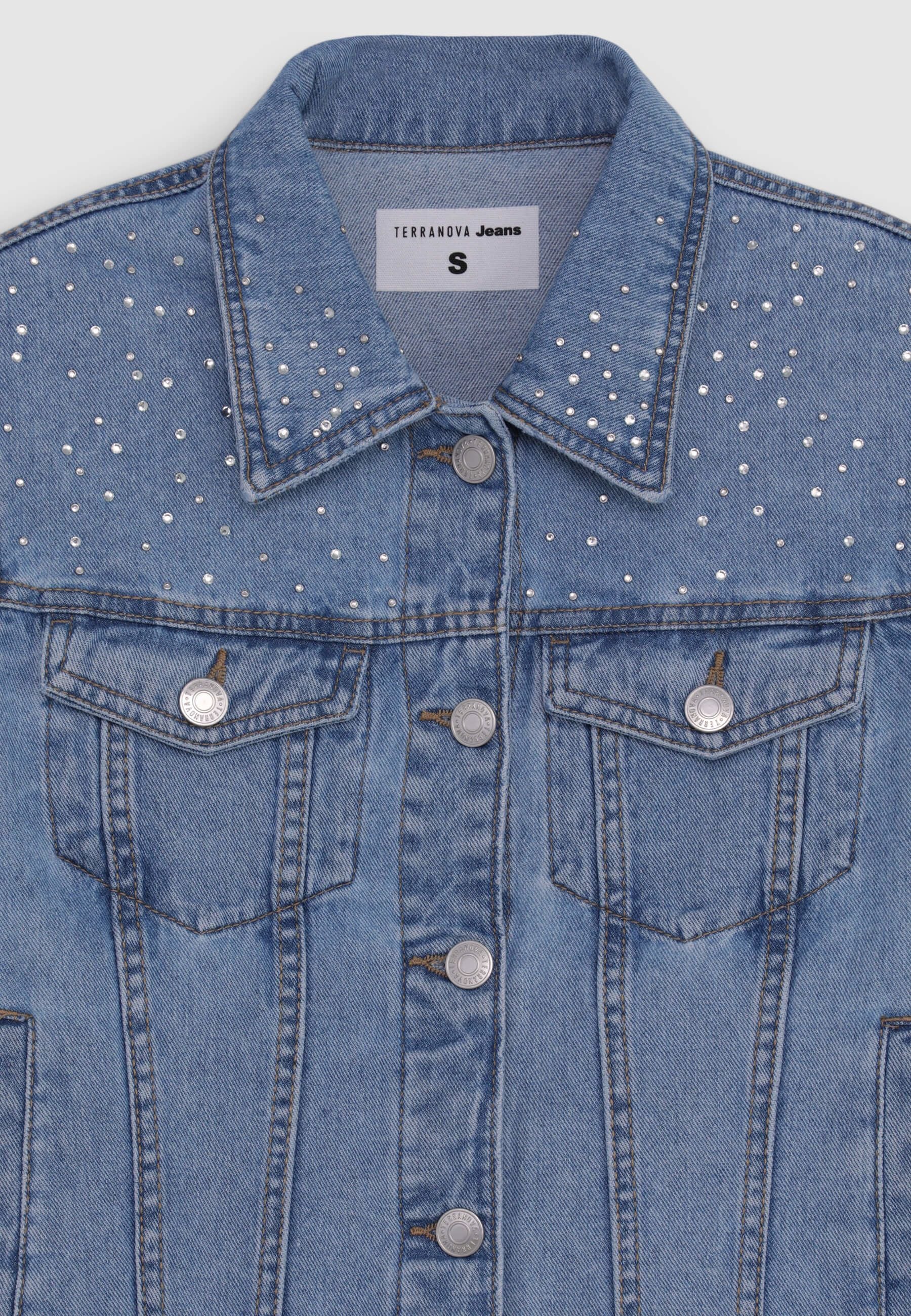 Giacca di jeans con strass - Image 6