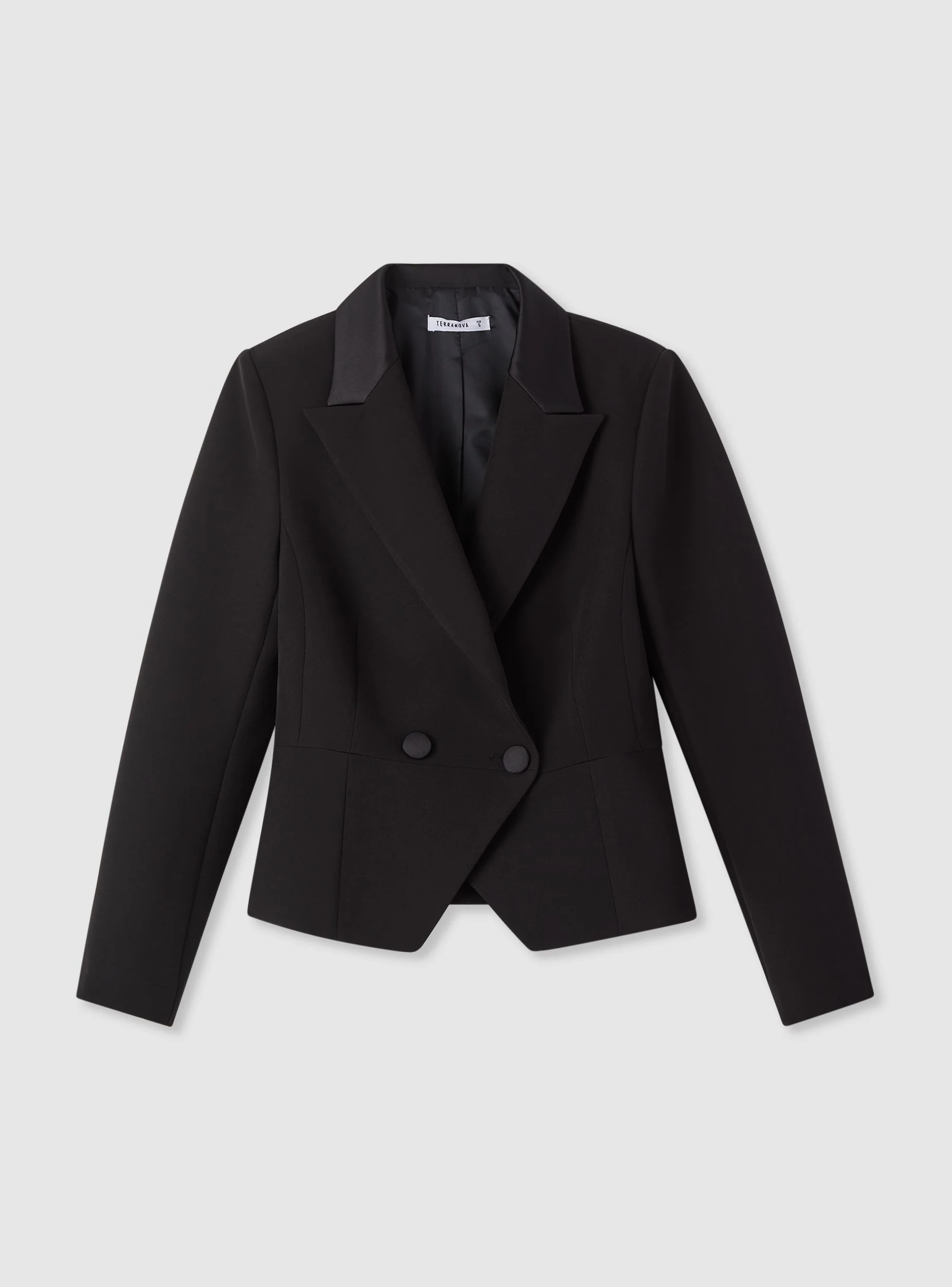Giacca doppiopetto con revers simil satin - Image 2