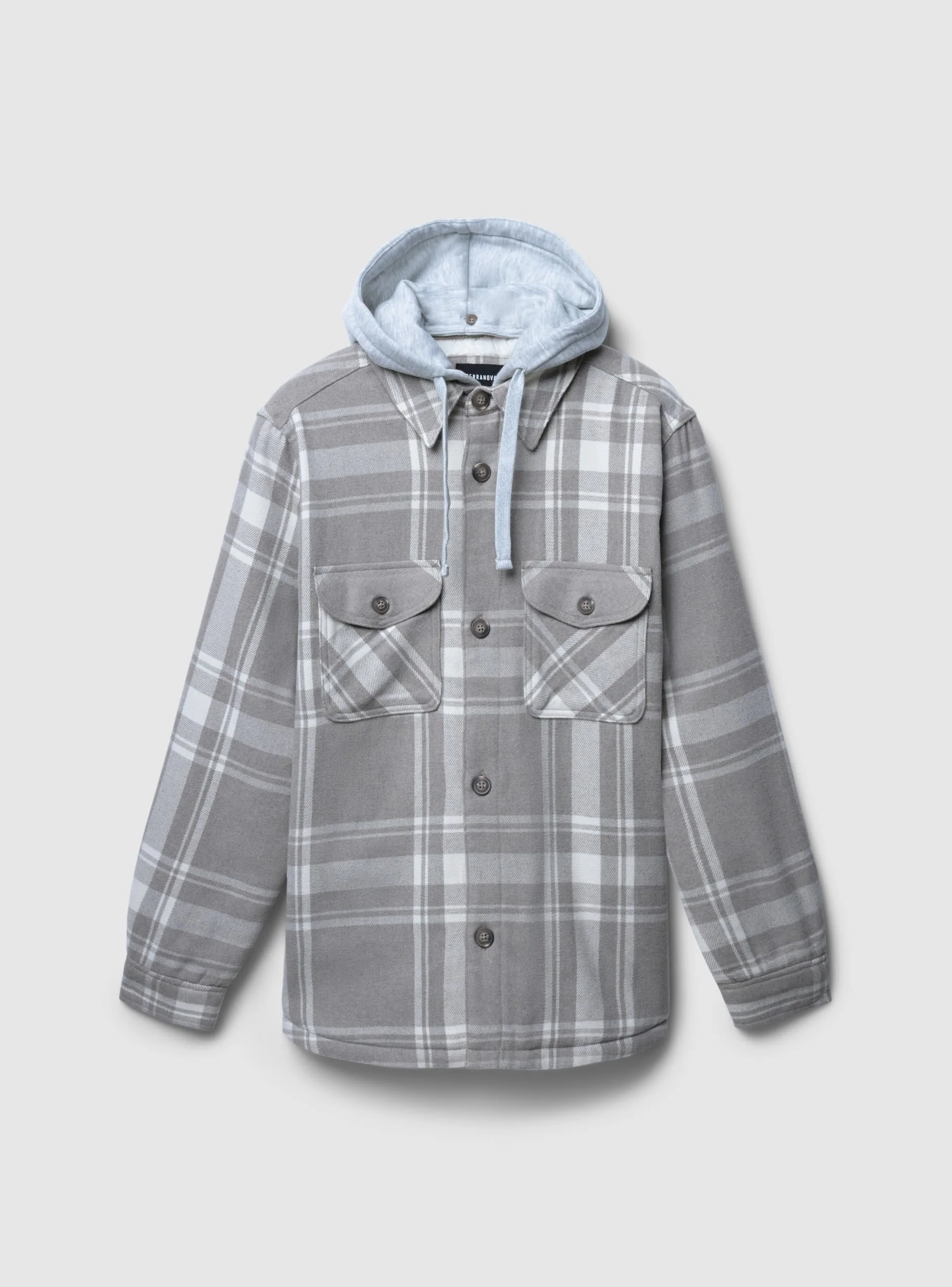 Giacca shacket imbottita con cappuccio - Image 6