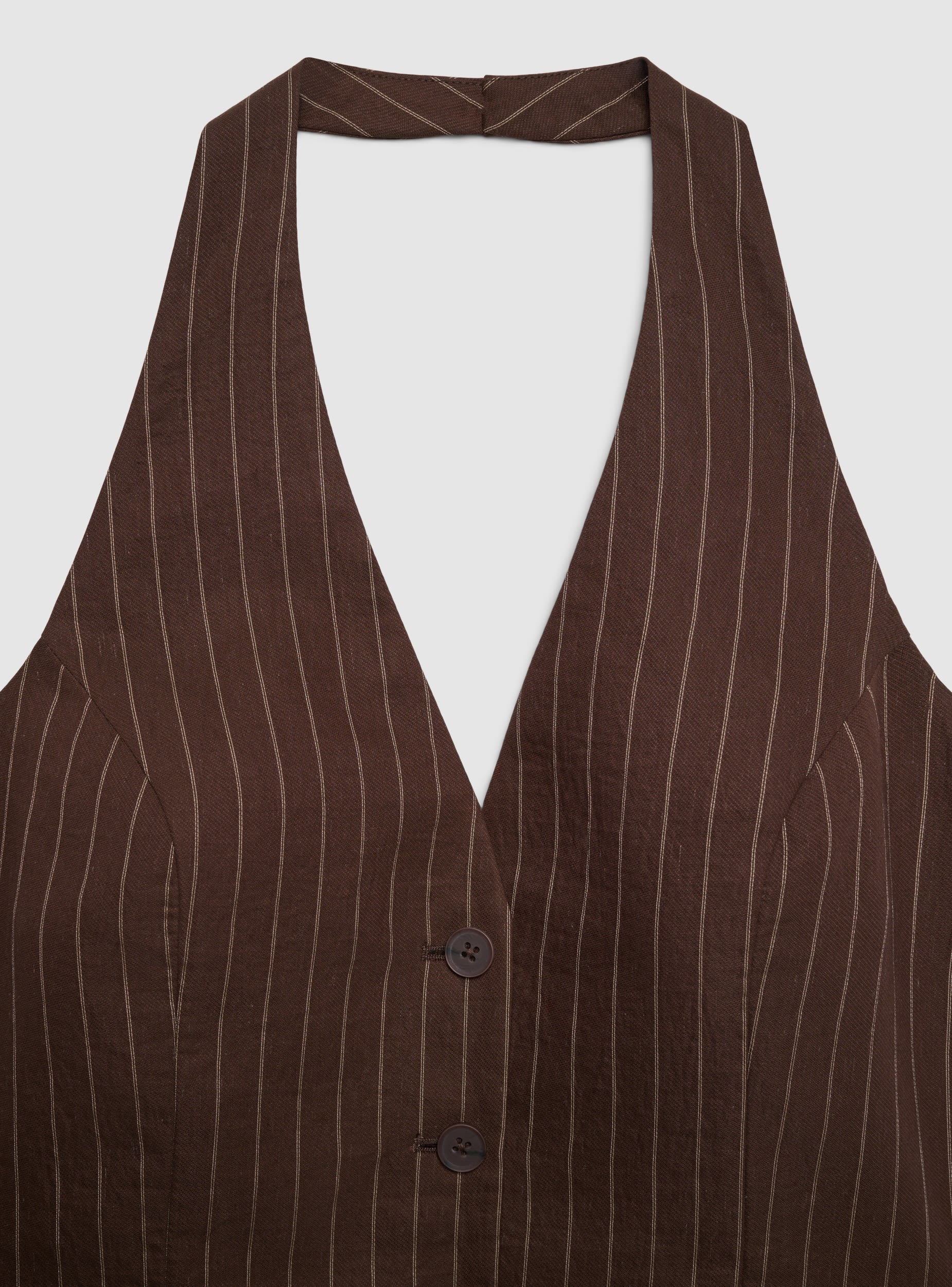 Gilet halter crop a righe - Image 5