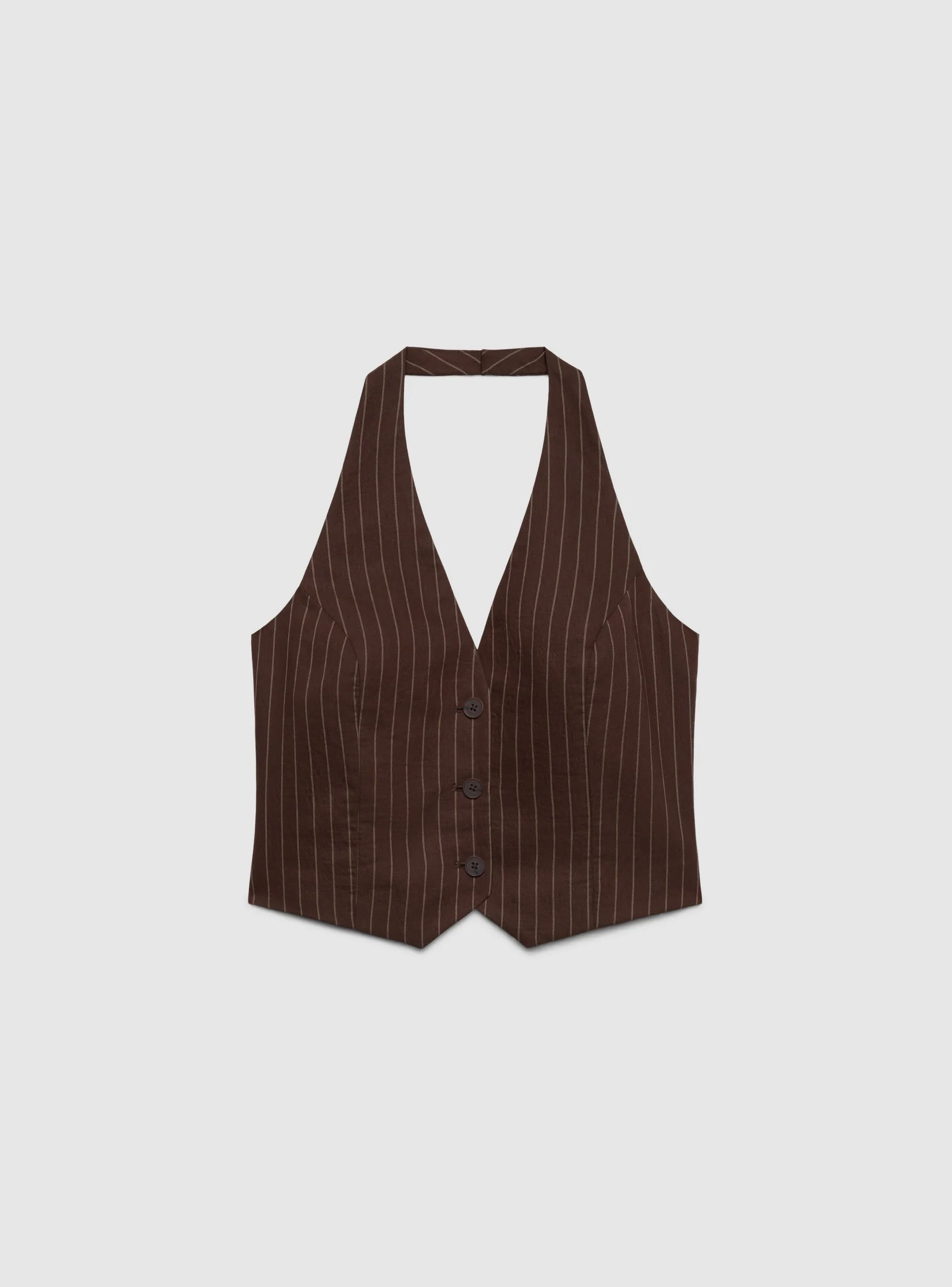 Gilet halter crop a righe - Image 6
