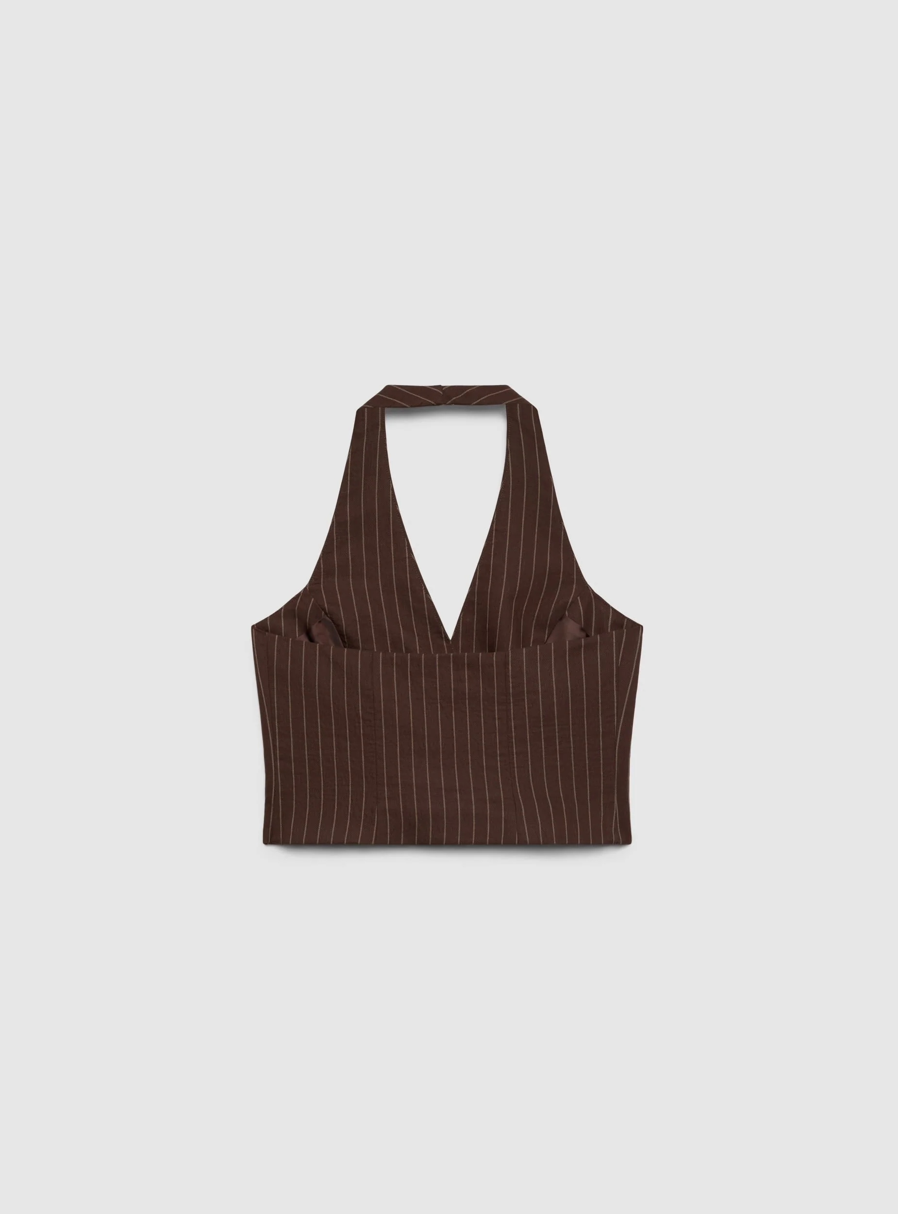 Gilet halter crop a righe - Image 7