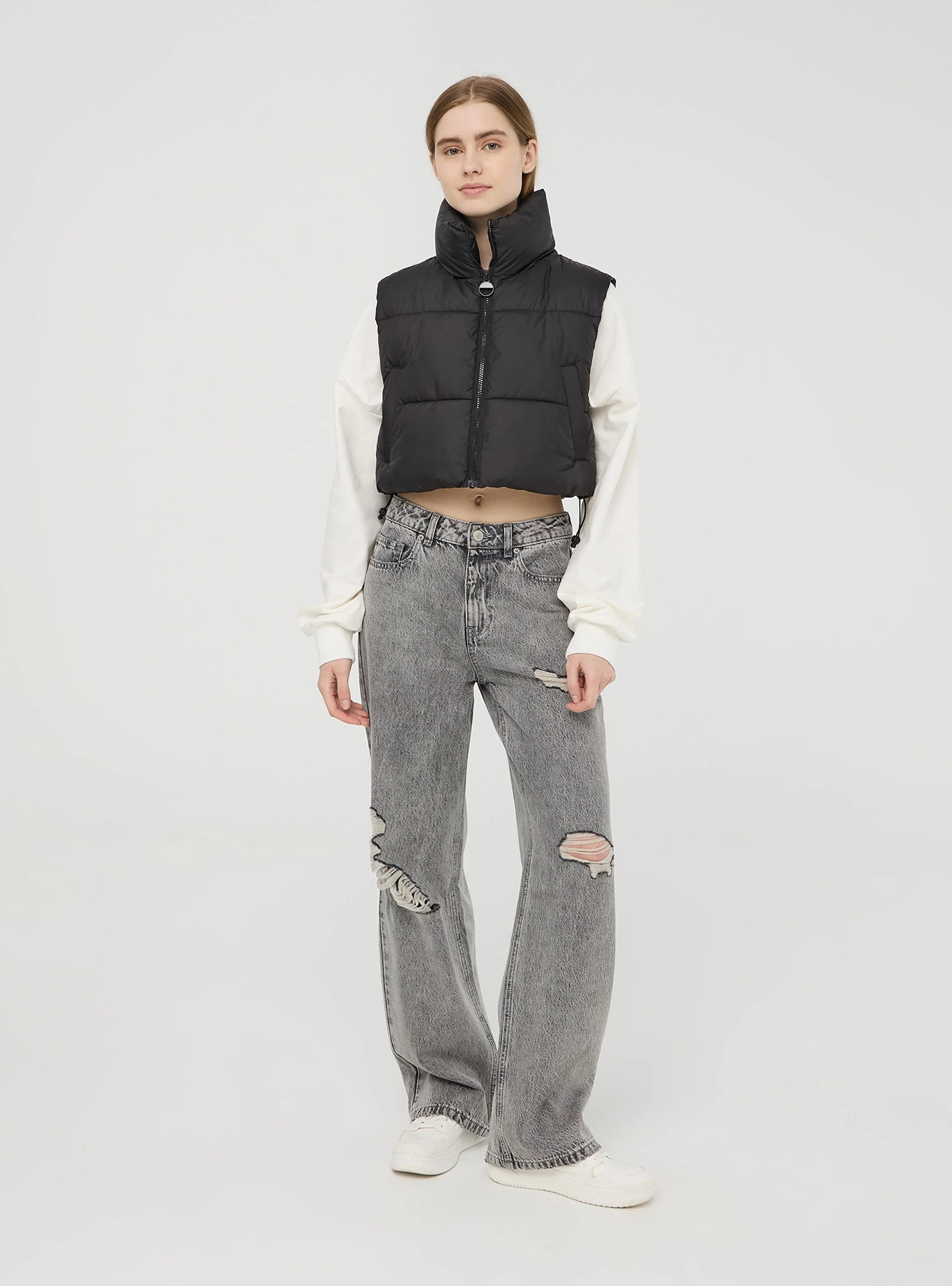Gilet imbottito con collo alto - Image 3